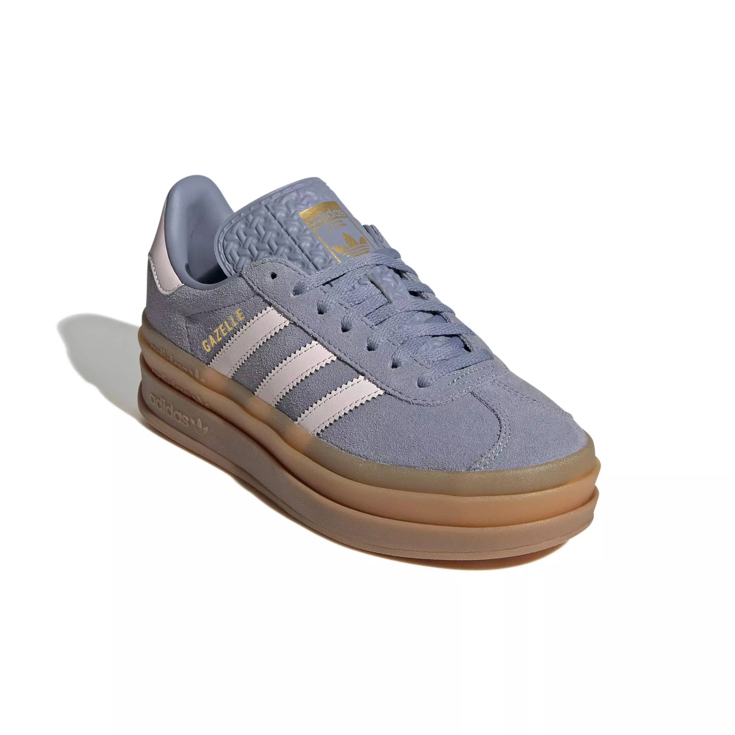 adidas Originals Gazelle Bold "Silver Violet/Almost Pink/Gum 1" Grade School Girls' Shoe - VIOLET/PINK/GUM