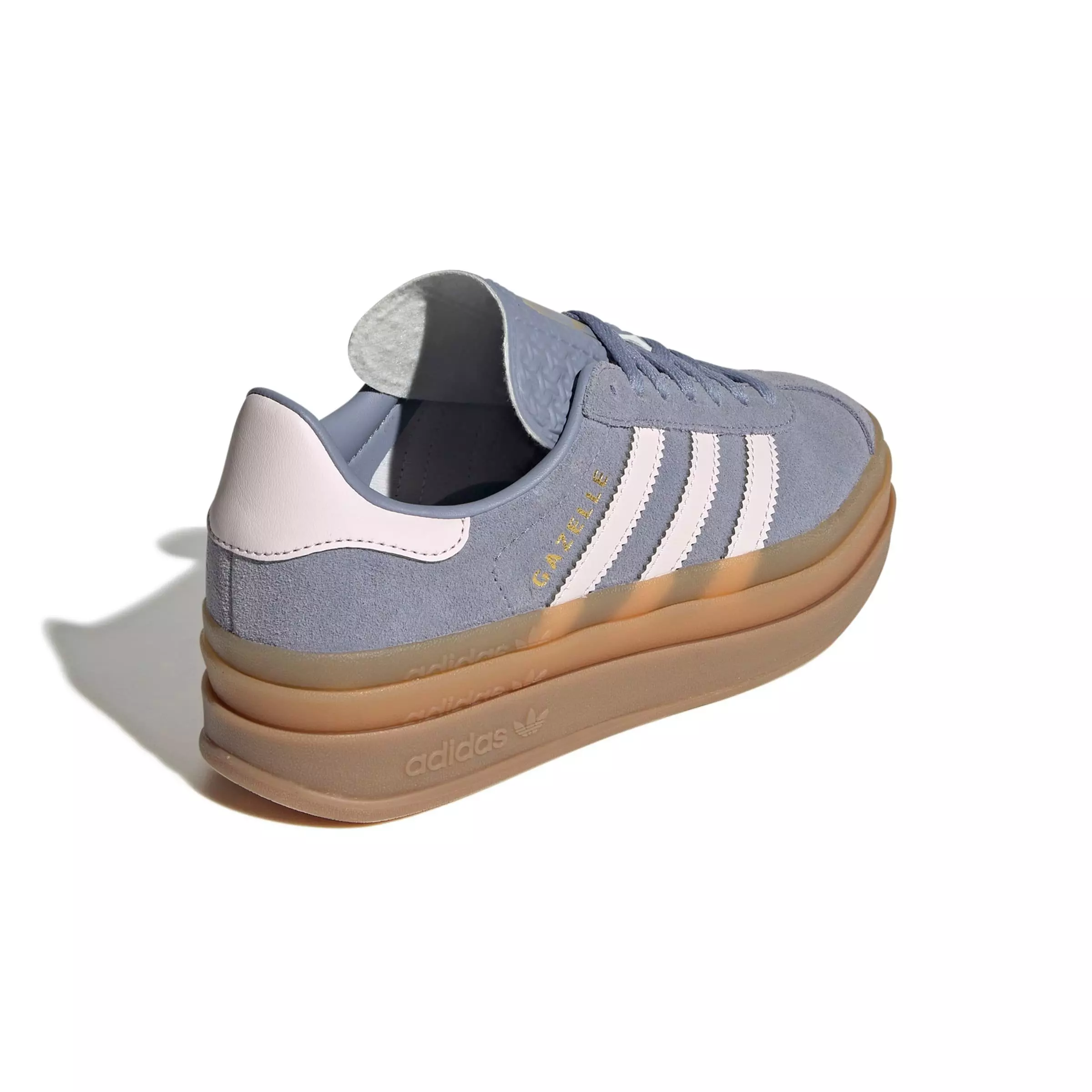 adidas Originals Gazelle Bold "Silver Violet/Almost Pink/Gum 1" Grade School Girls' Shoe - VIOLET/PINK/GUM