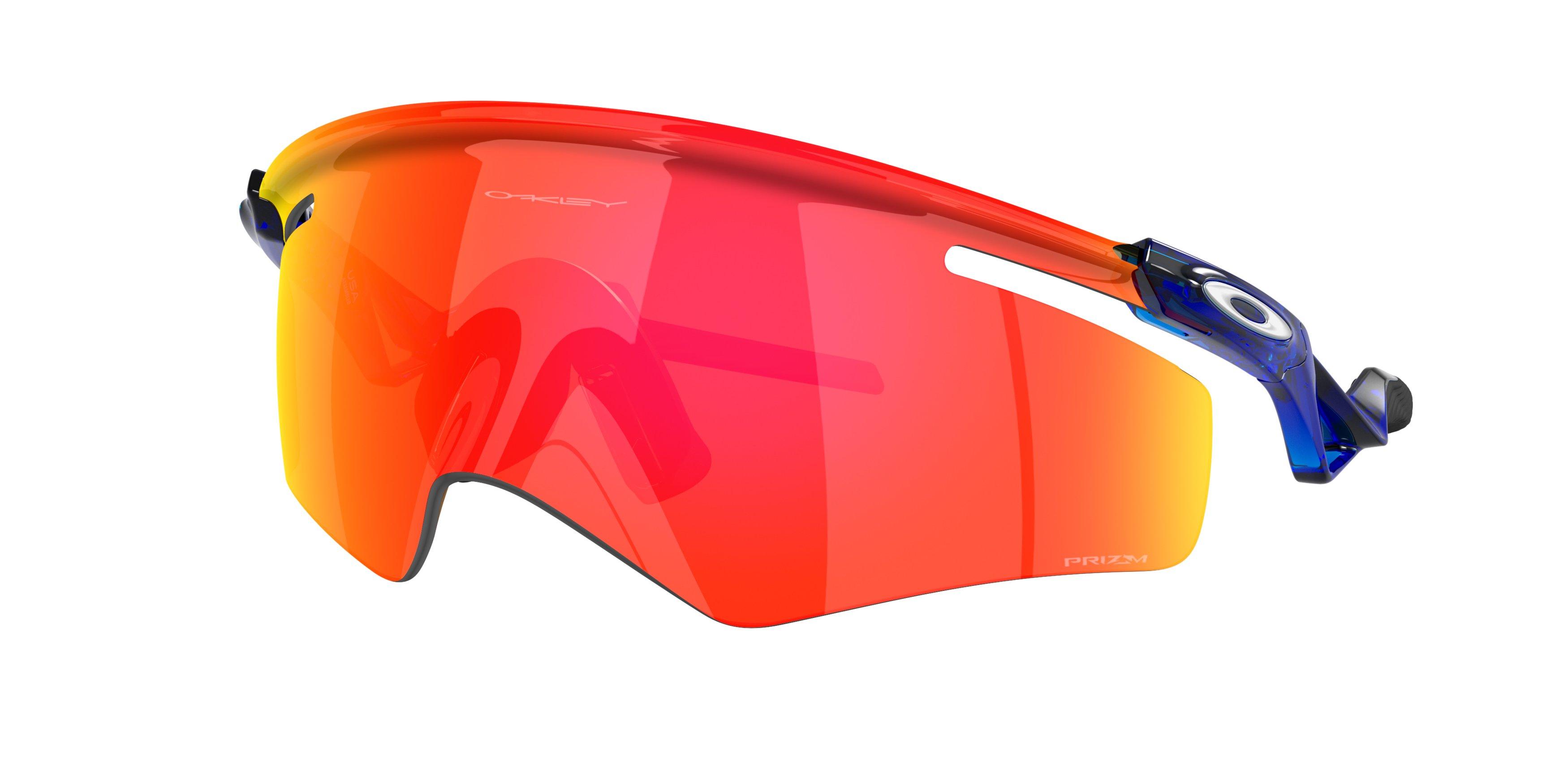 Oakley Qntm Kato Unisex Mirrored Shield Sunglasses - Crystal Blue