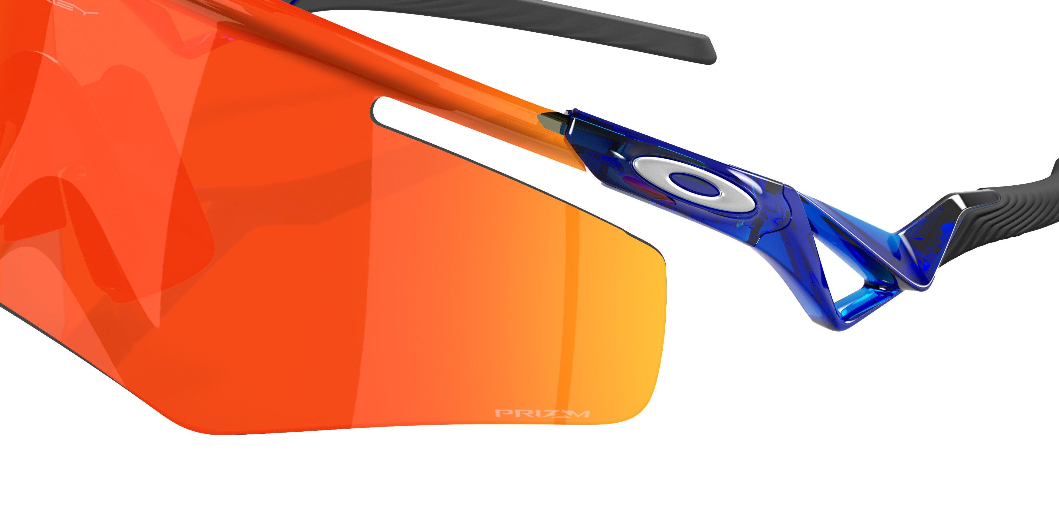 Oakley Qntm Kato Prizm Ruby Sunglasses - Crystal Blue - BLUE/RED Thumbnail View 5