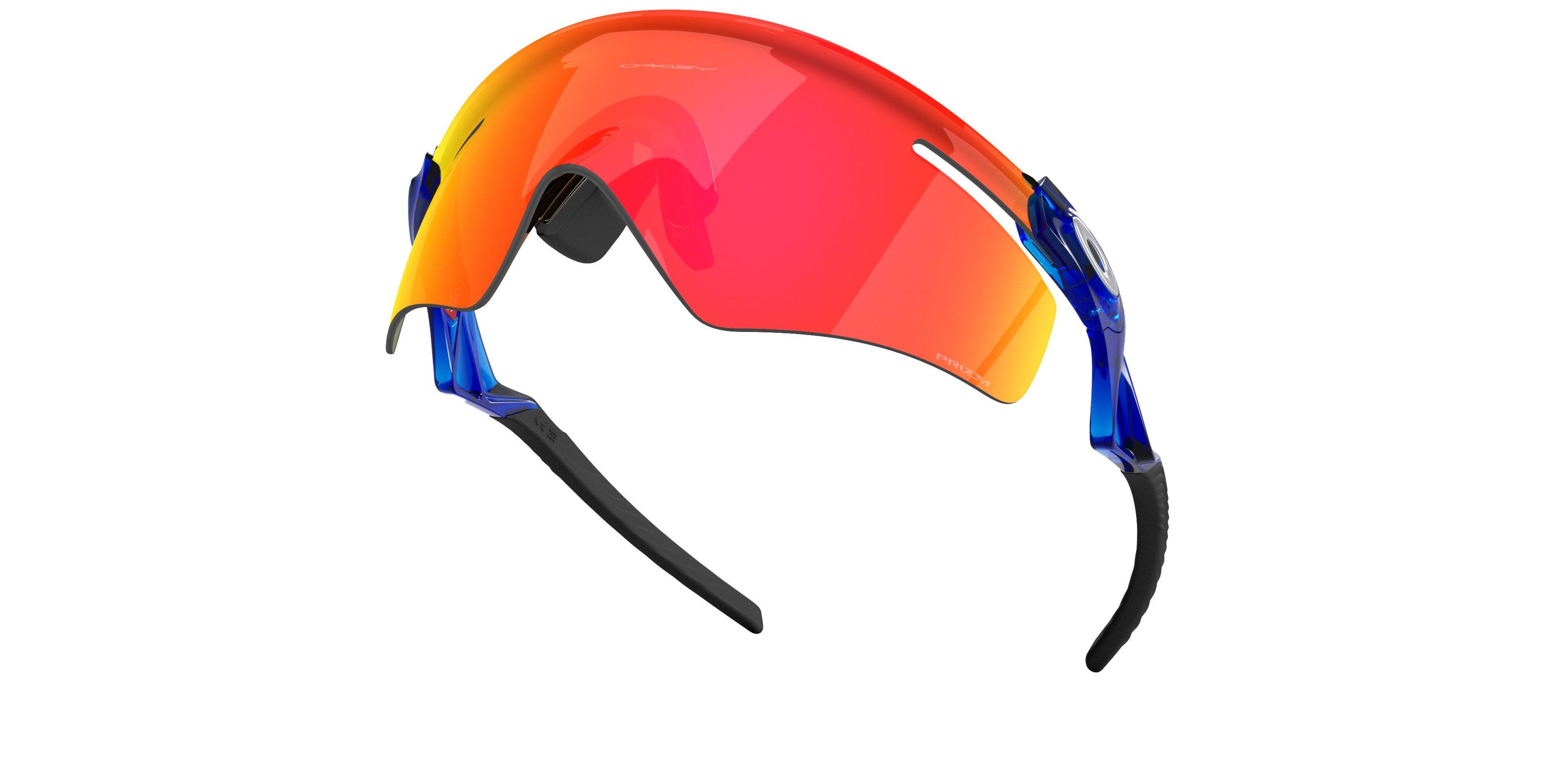 Oakley Qntm Kato Prizm Ruby Sunglasses - Crystal Blue - BLUE/RED Thumbnail View 7