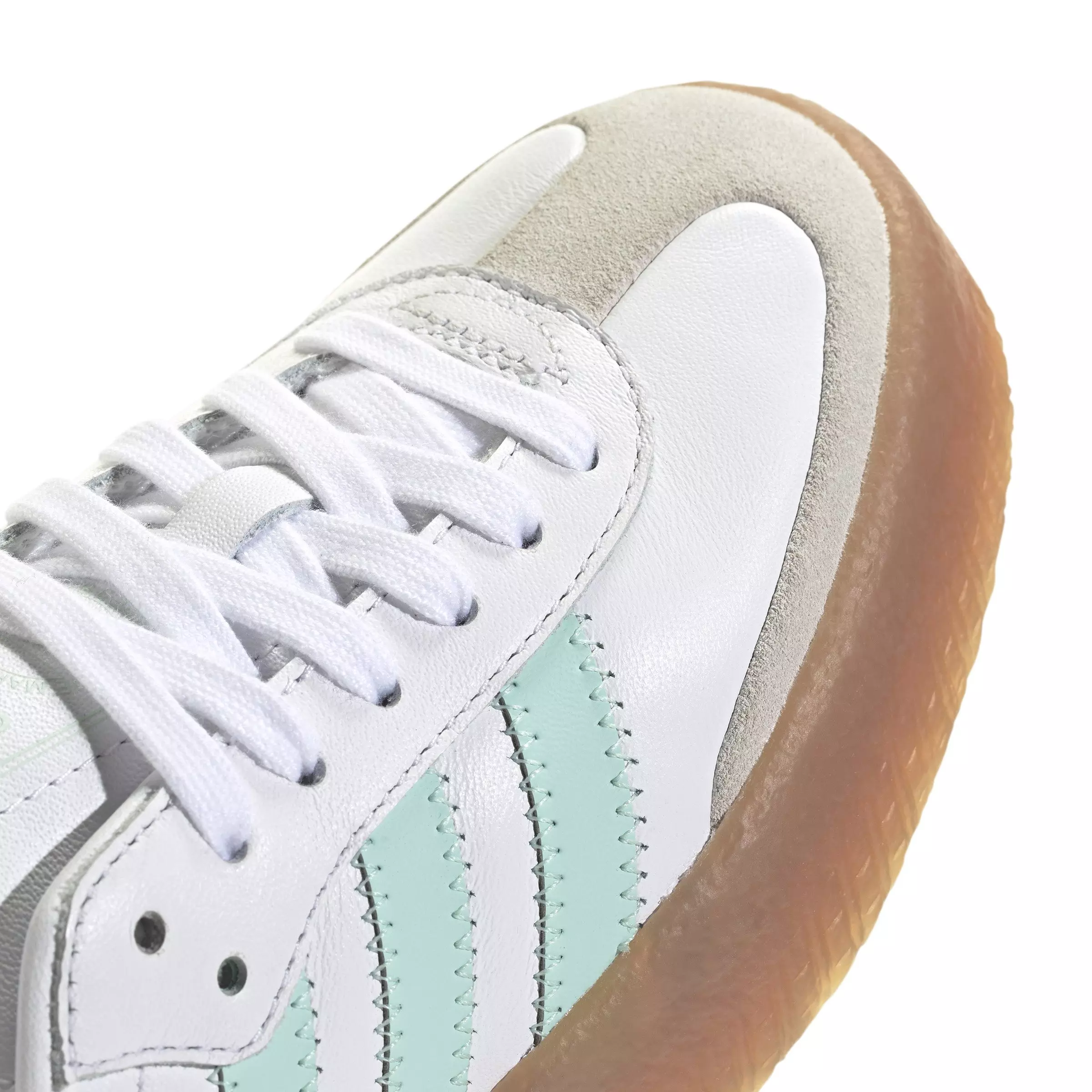 adidas Originals Sambae "Ftwr White/Clear Mint/Gold Metallic" Grade School Girls' Shoe - WHITE/MINT/GOLD