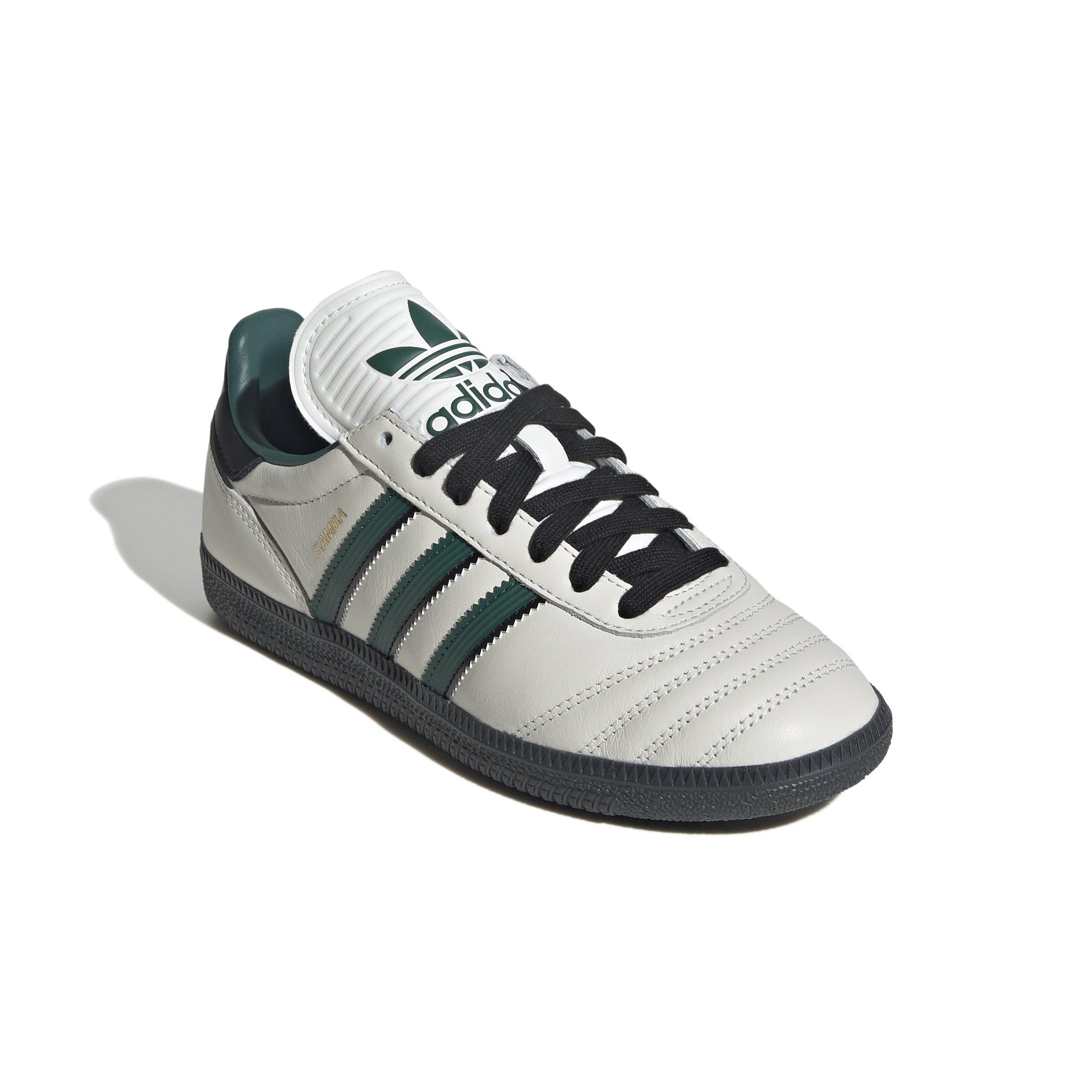 adidas Originals Samba JP Grade School Boys' "Core White/Collegiate Green/Carbon" Shoe