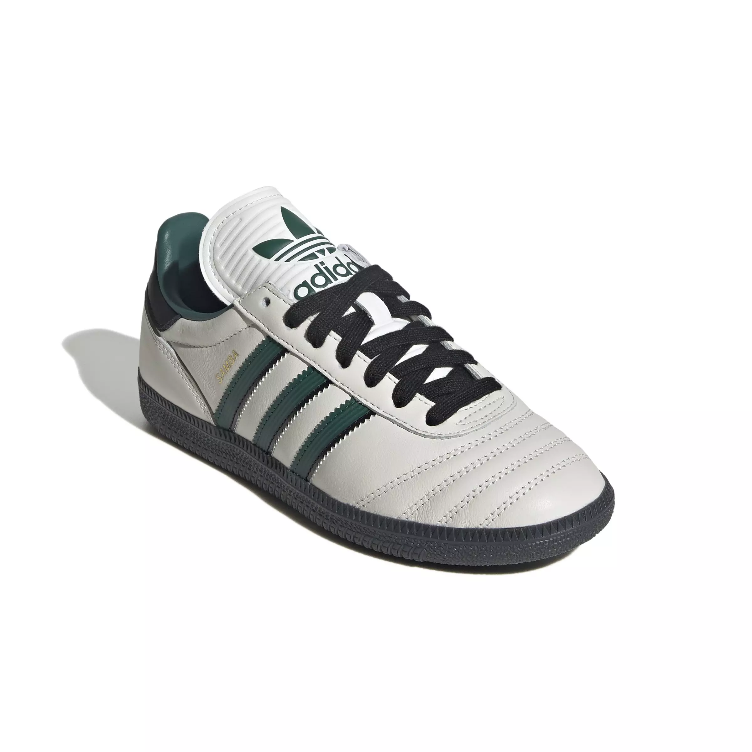 adidas Originals Samba JP "Core White/Collegiate Green/Carbon" Grade School Boys' Shoe - WHITE/GREEN/CARBON