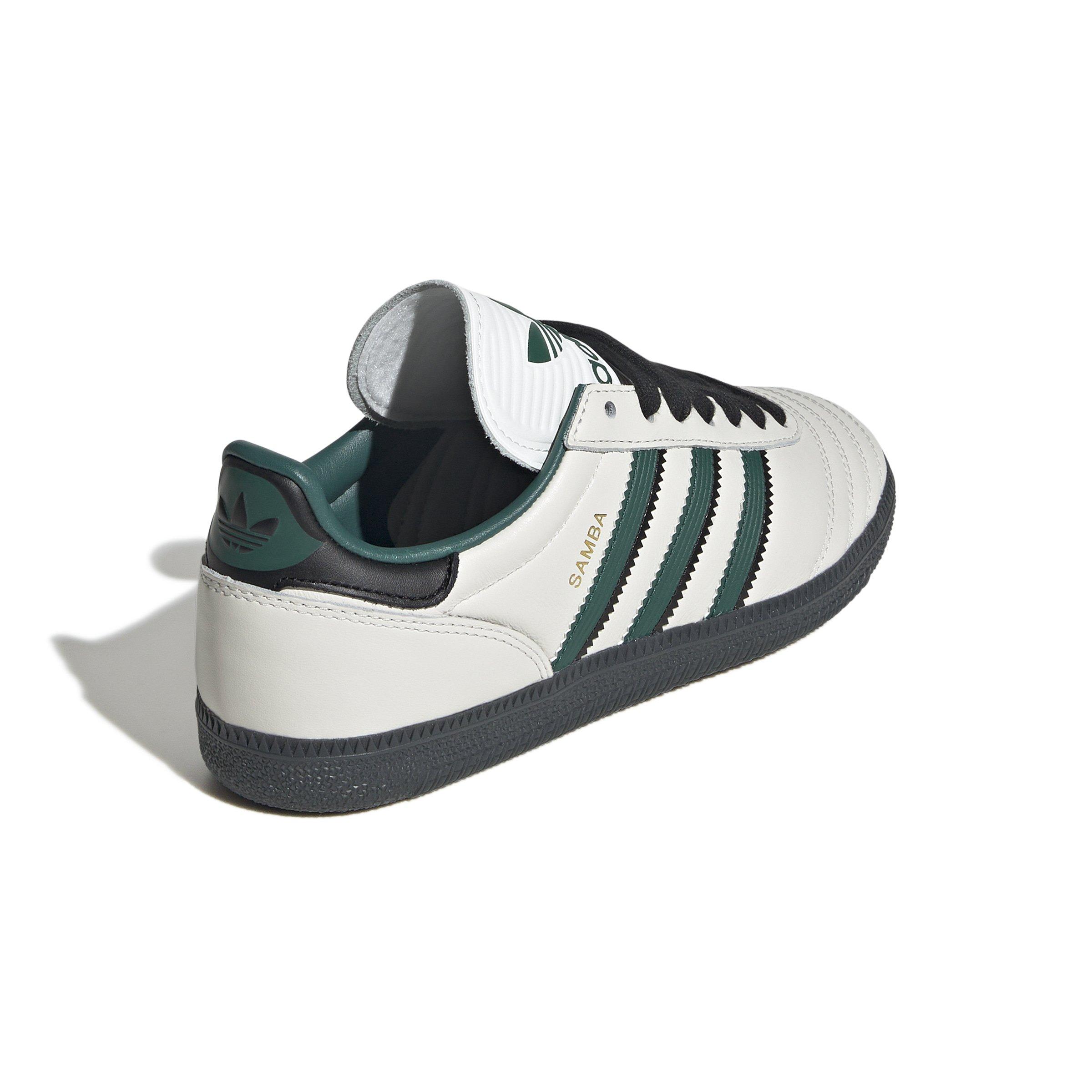 adidas Originals Samba JP Grade School Boys' "Core White/Collegiate Green/Carbon" Shoe