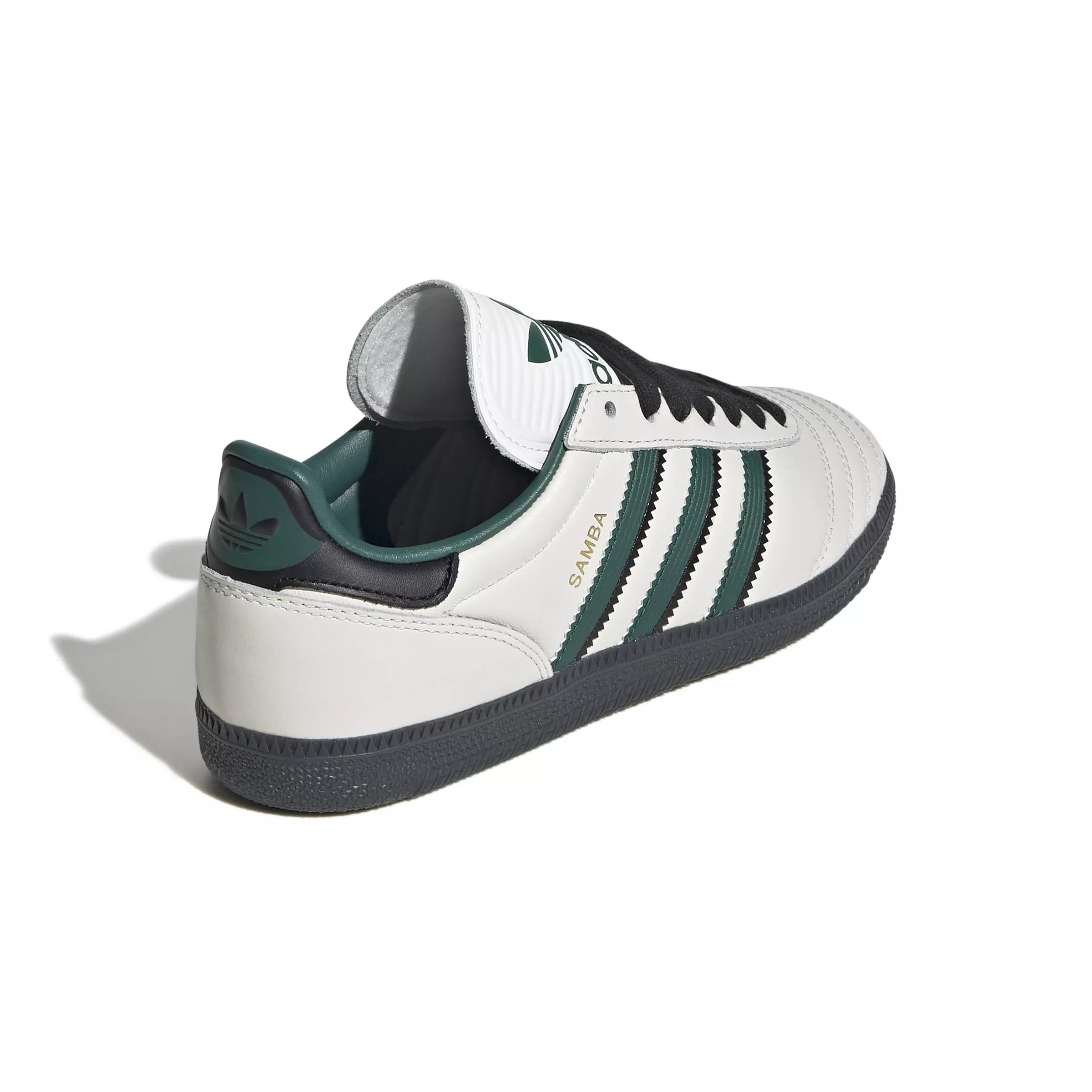 adidas Originals Samba JP "Core White/Collegiate Green/Carbon" Grade School Boys' Shoe - WHITE/GREEN/CARBON
