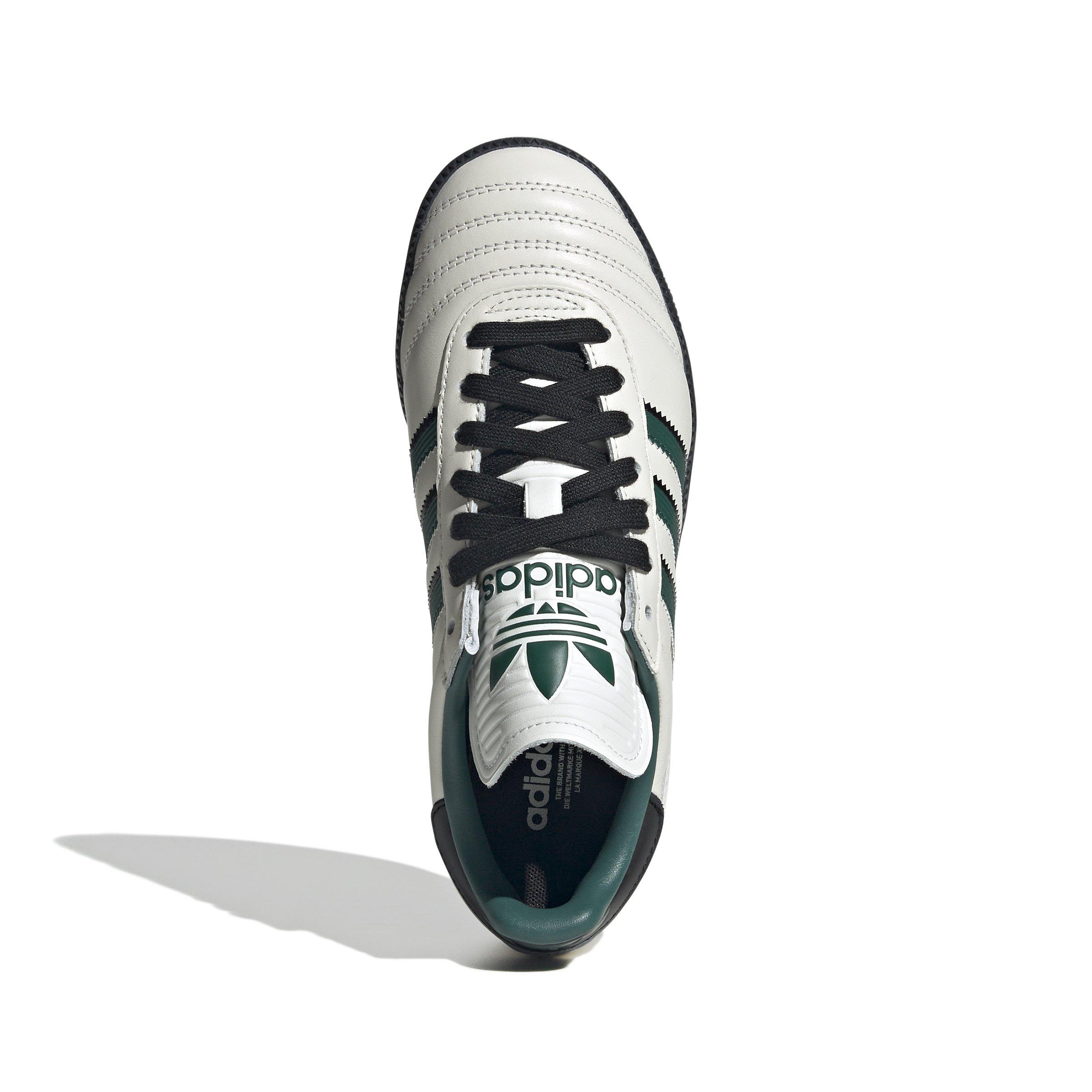 adidas Originals Samba JP Grade School Boys' "Core White/Collegiate Green/Carbon" Shoe