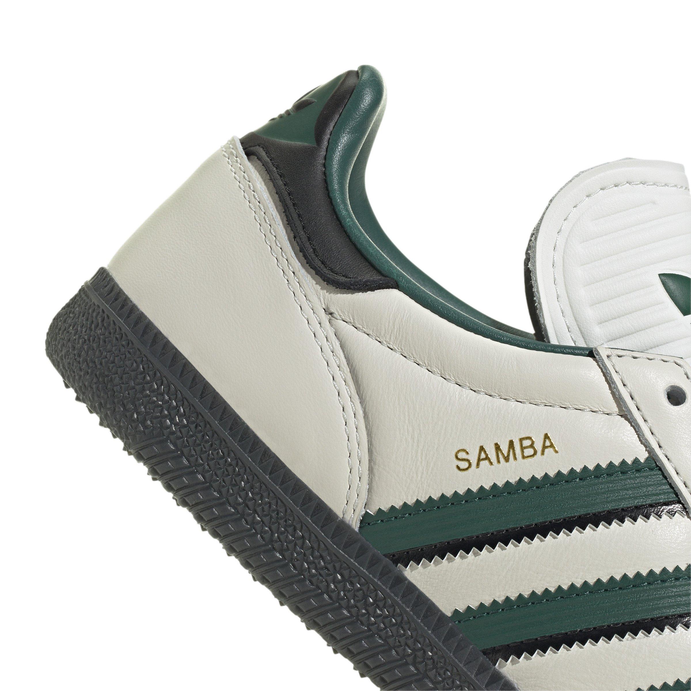 adidas Originals Samba JP Grade School Boys' "Core White/Collegiate Green/Carbon" Shoe