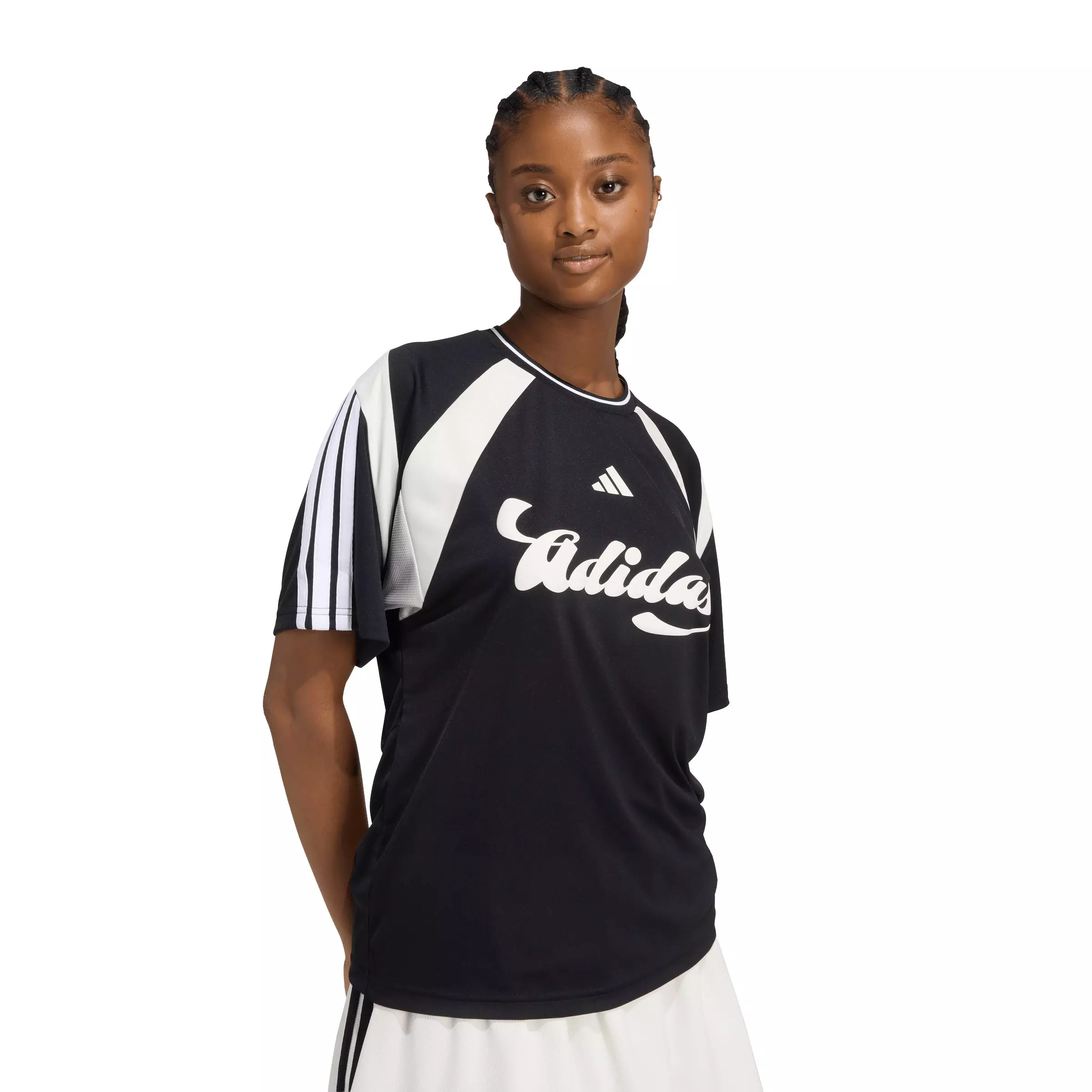 adidas Women's house of Tiro Jersey - Black/White - BLACK/WHITE