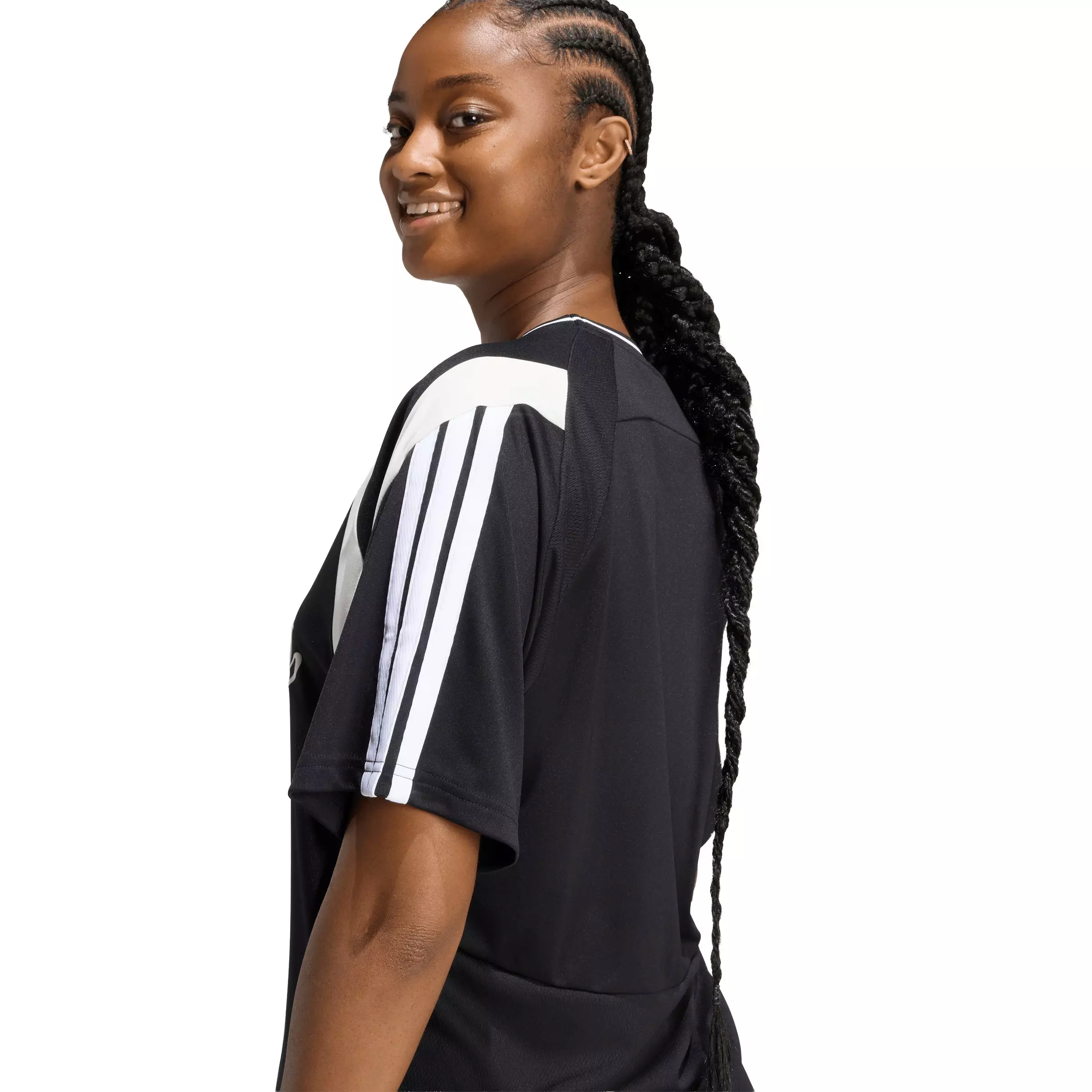 adidas Women's house of Tiro Jersey - Black/White - BLACK/WHITE