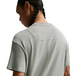 Nike Women's One Relaxed Dri-FIT Short-Sleeve Top - Grey/White - GREY/WHITE