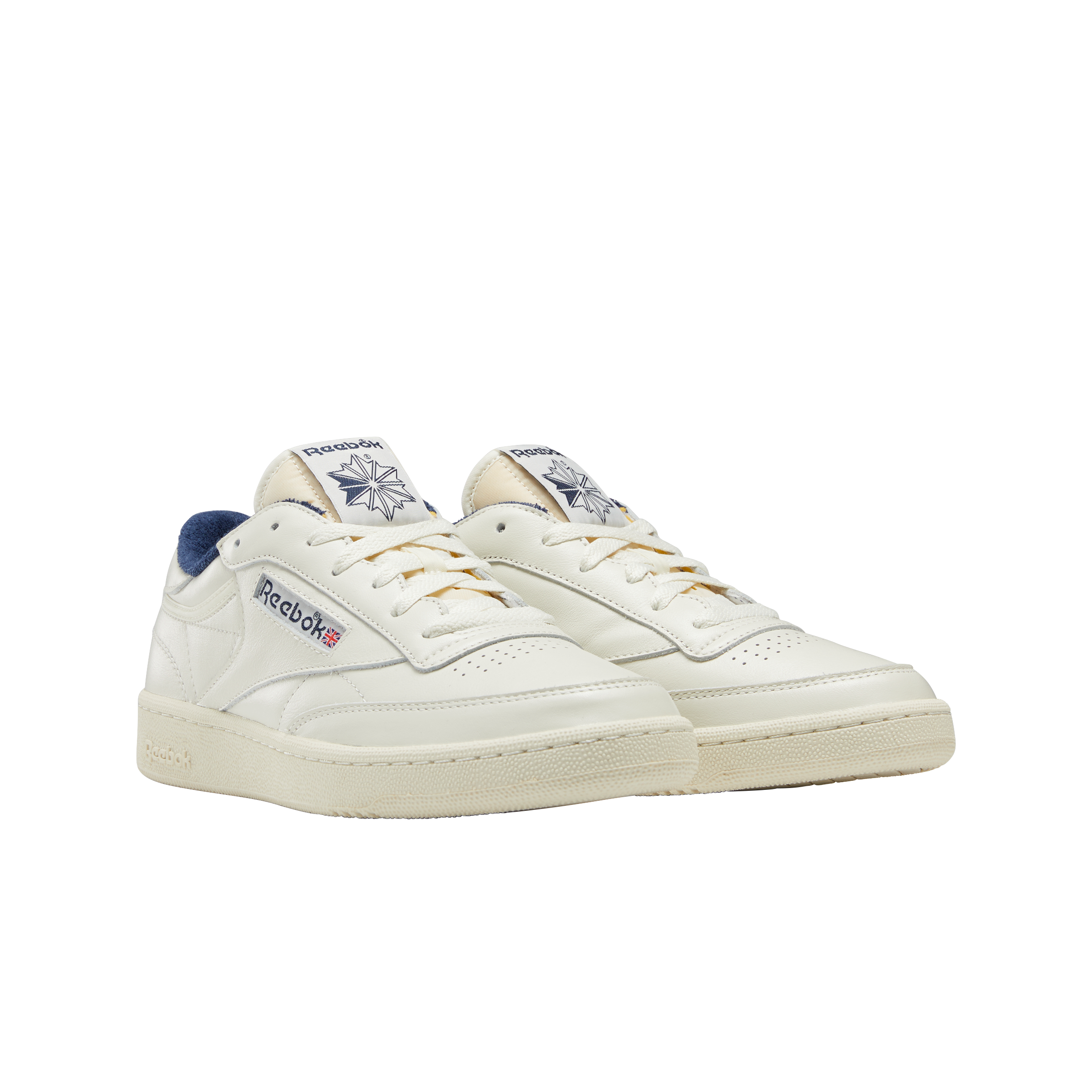 Reebok Club C 85 Vintage "Chalk/Alabaster/Vector Navy" Unisex Shoe - CHALK/ALABASTER/NAVY Thumbnail View 3