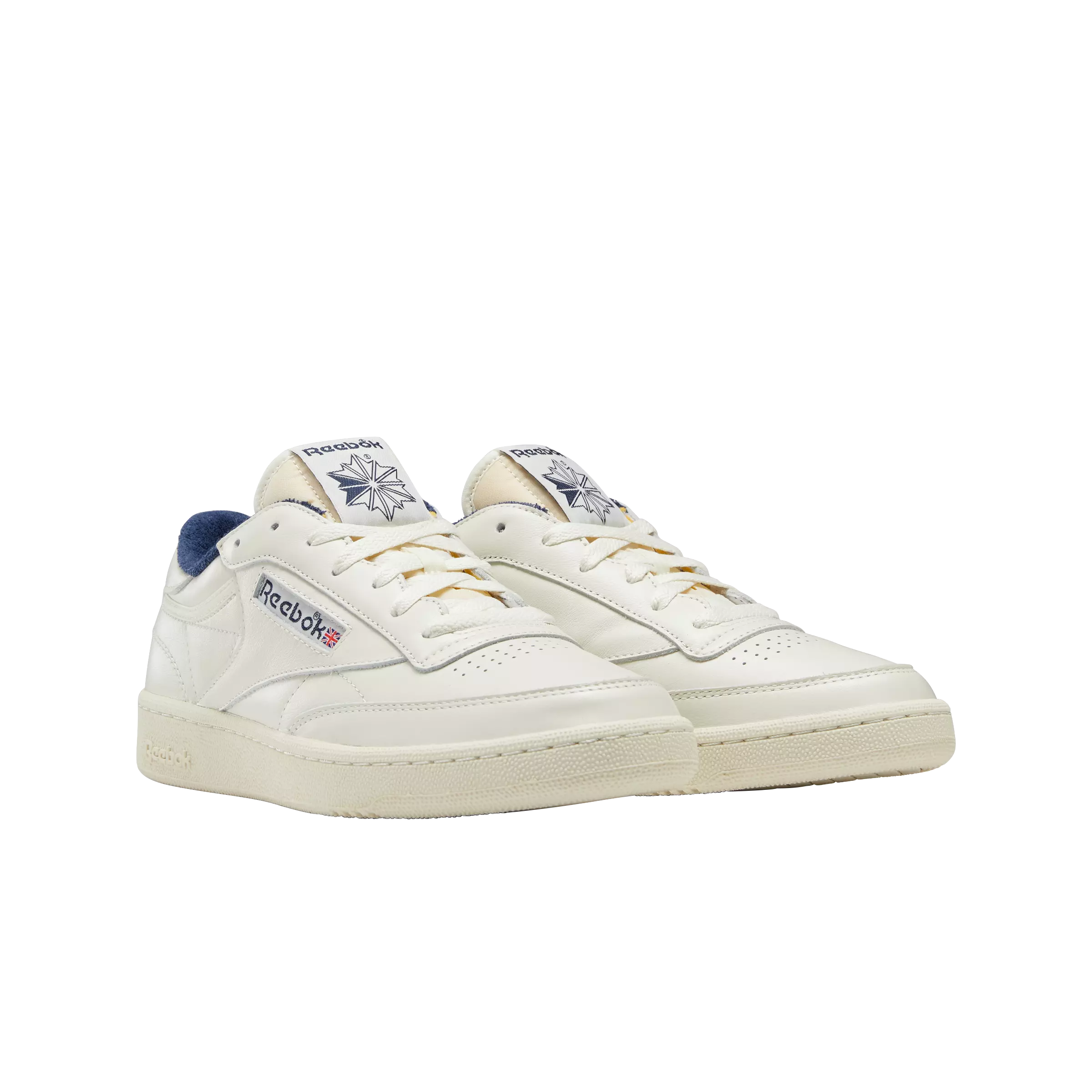 Reebok Club C 85 Vintage "Chalk/Alabaster/Vector Navy" Unisex Shoe - CHALK/ALABASTER/NAVY