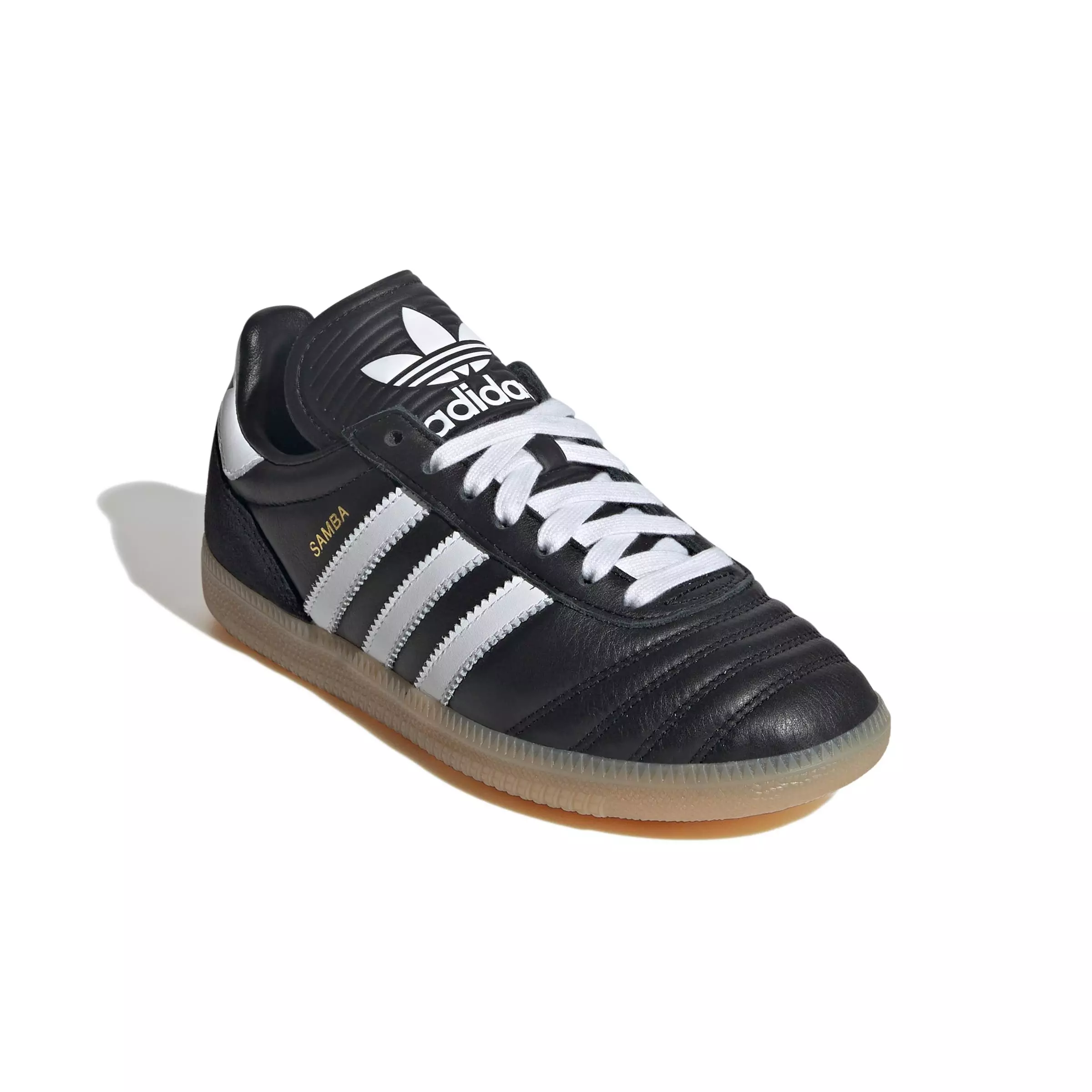 adidas Originals Samba JP "Core Black/Ftwr White/Gum 4" Grade School Boys' Shoe - BLACK/WHITE/GUM