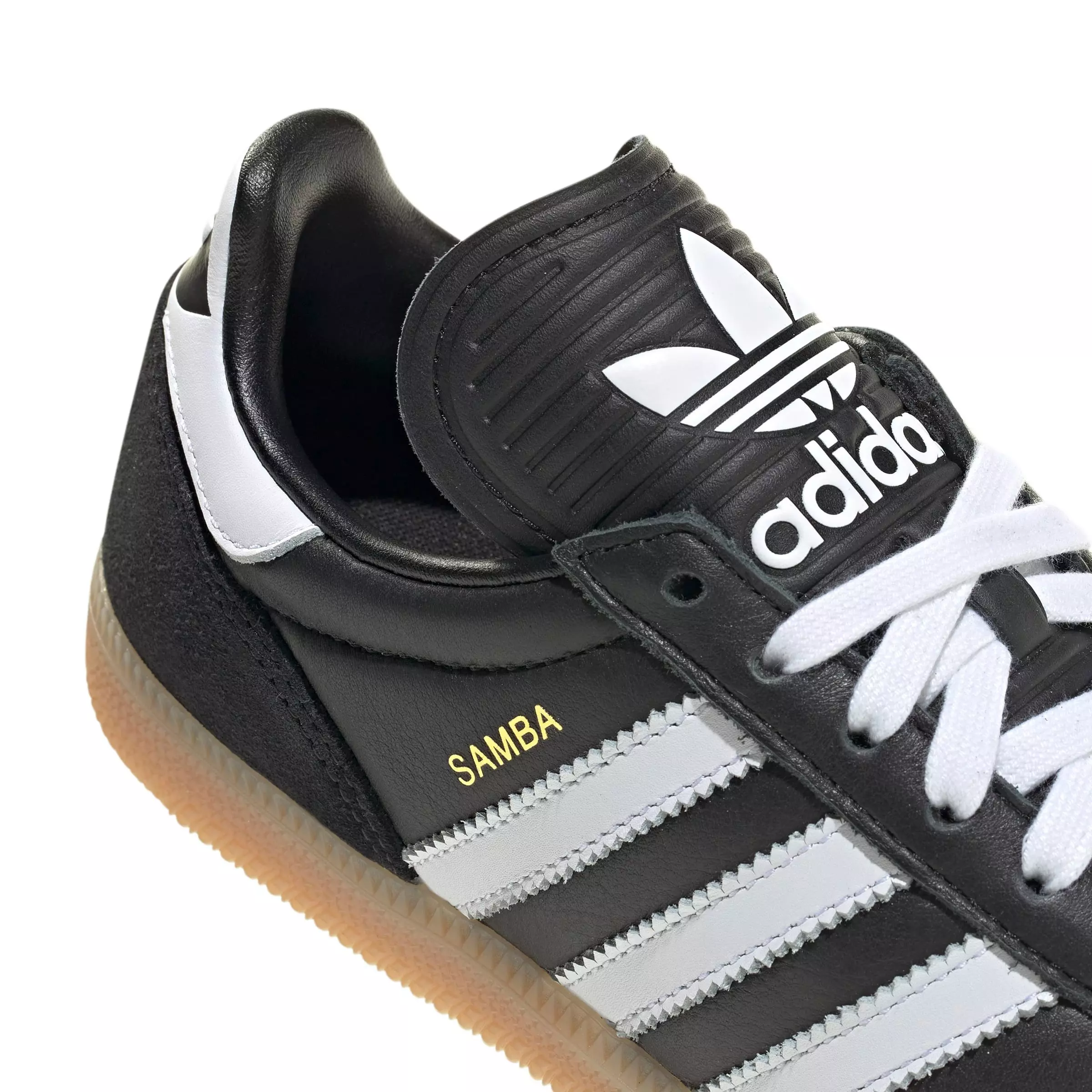 adidas Originals Samba JP "Core Black/Ftwr White/Gum 4" Grade School Boys' Shoe - BLACK/WHITE/GUM