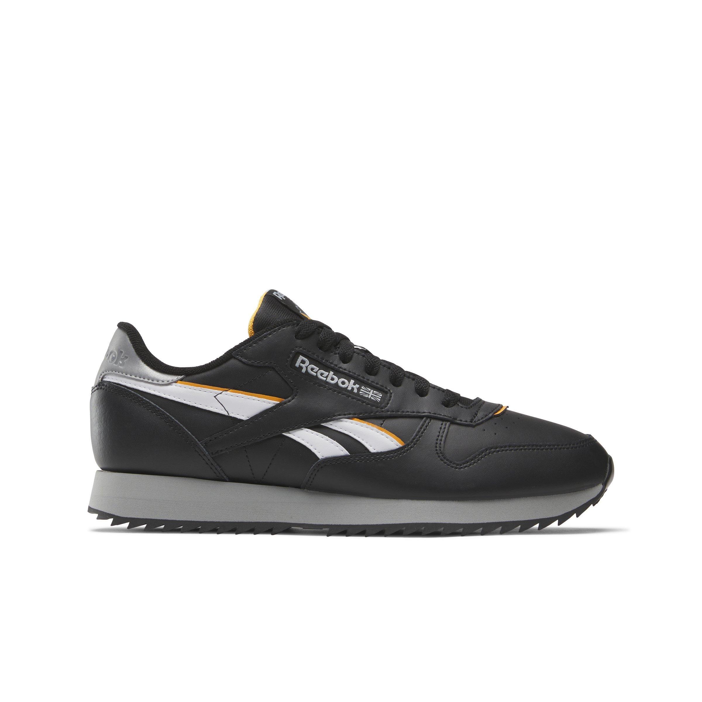 Reebok Classic Leather Ripple "Black/Orange/Grey" Unisex Shoe - BLACK/ORANGE Thumbnail View 1
