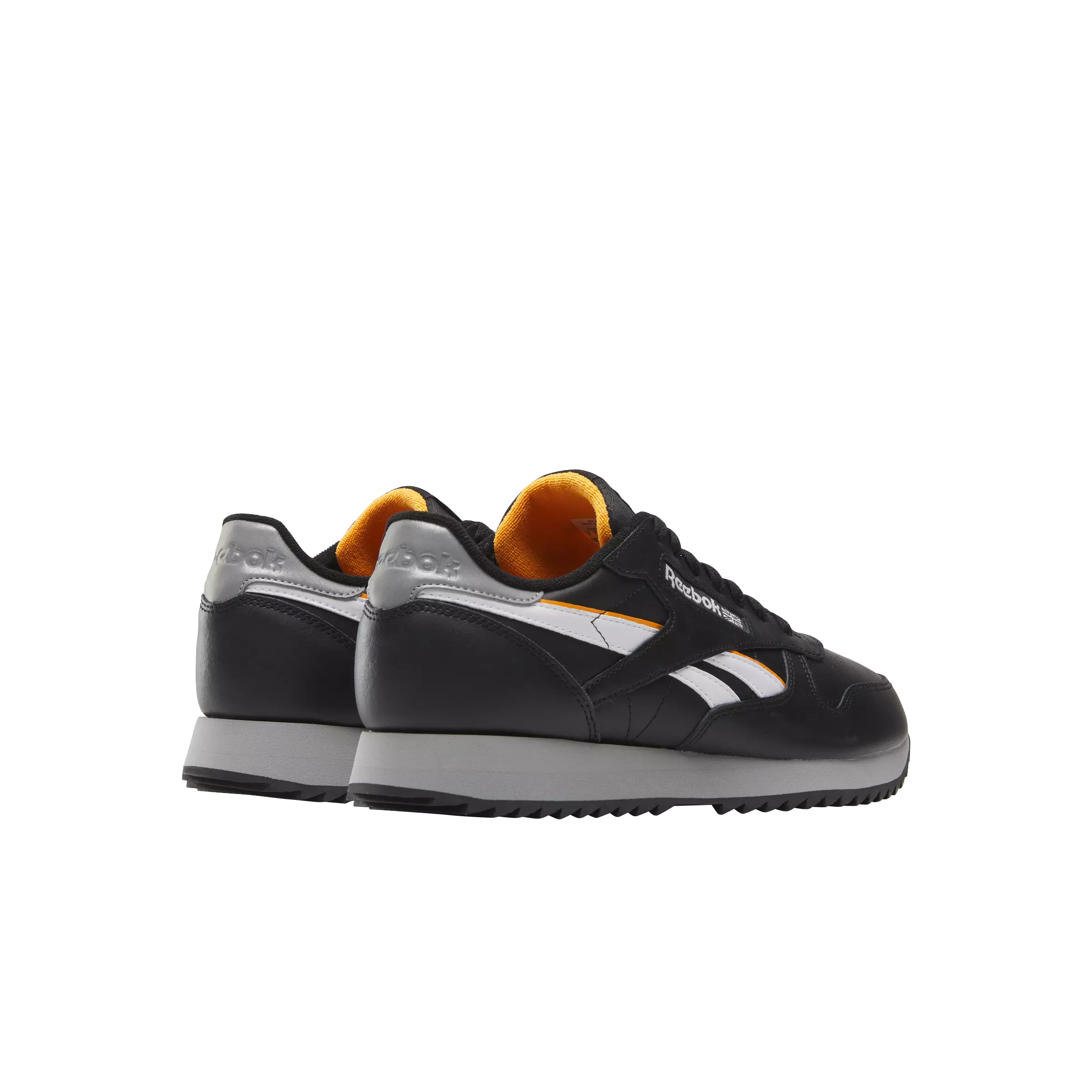 Reebok Classic Leather Ripple "Black/Orange/Grey" Unisex Shoe - BLACK/ORANGE