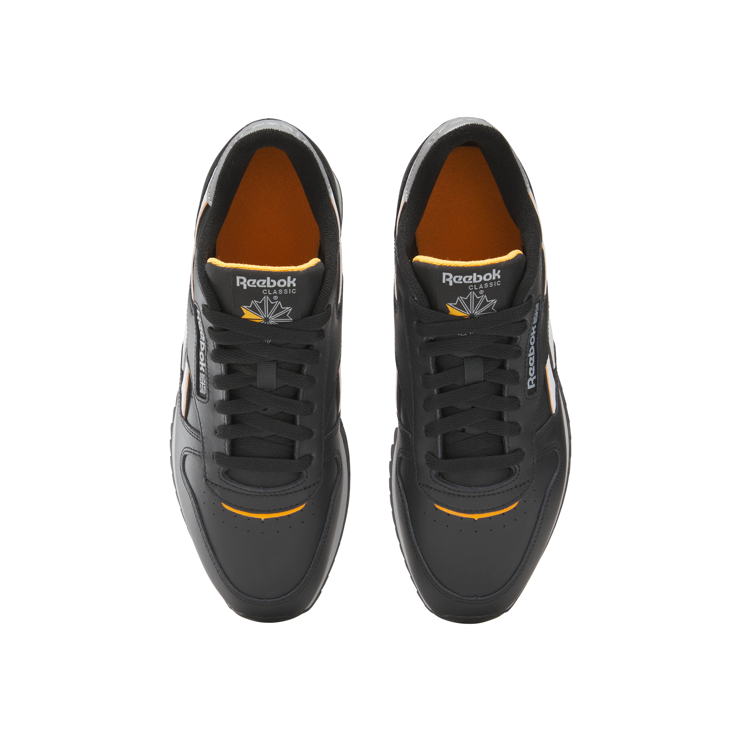 Reebok Classic Leather Ripple "Black/Orange/Grey" Unisex Shoe - BLACK/ORANGE Thumbnail View 4