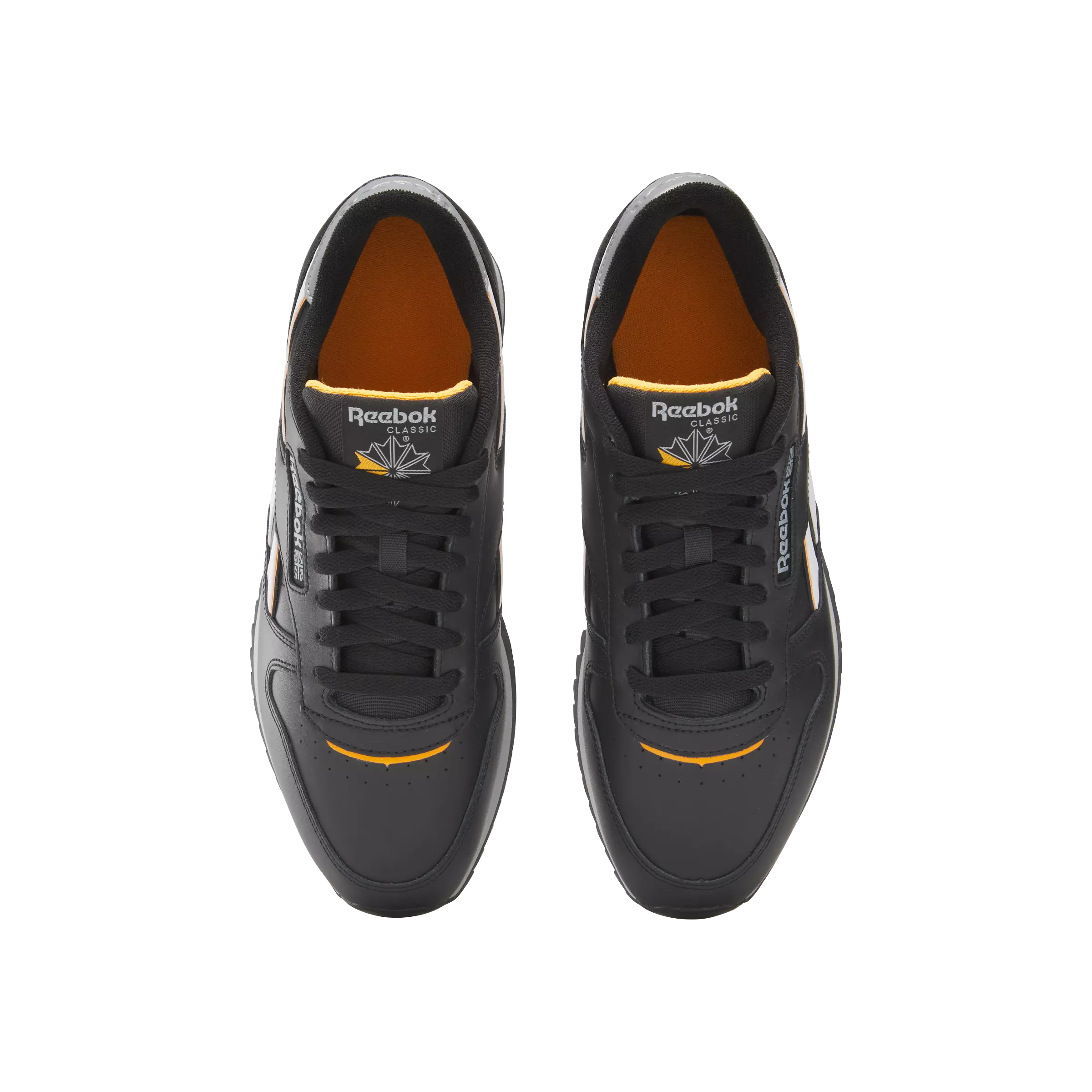 Reebok Classic Leather Ripple "Black/Orange/Grey" Unisex Shoe - BLACK/ORANGE