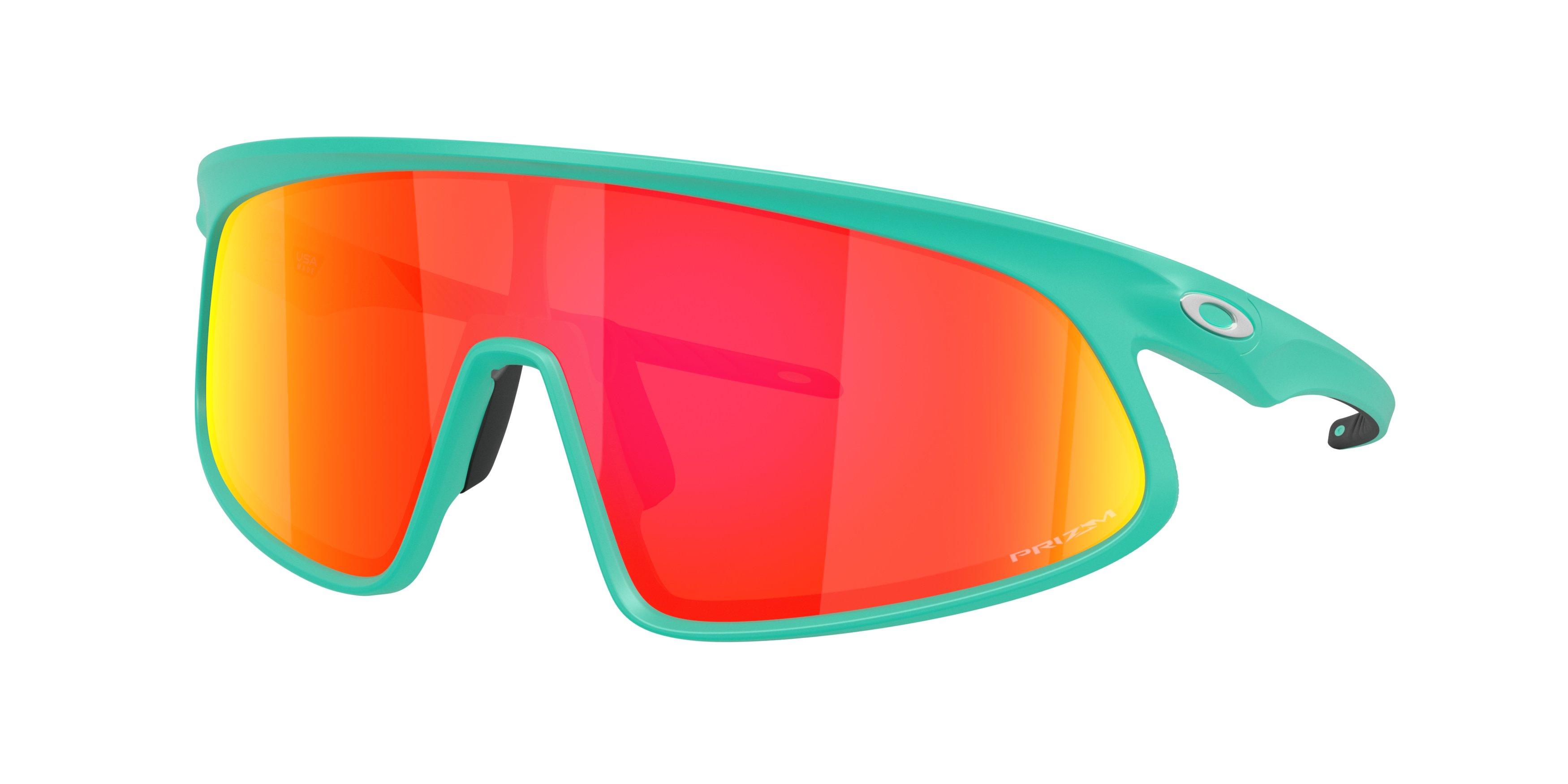 Oakley RSLV Prizm Ruby Sunglasses - Matte Celeste - GREEN/RED Thumbnail View 1