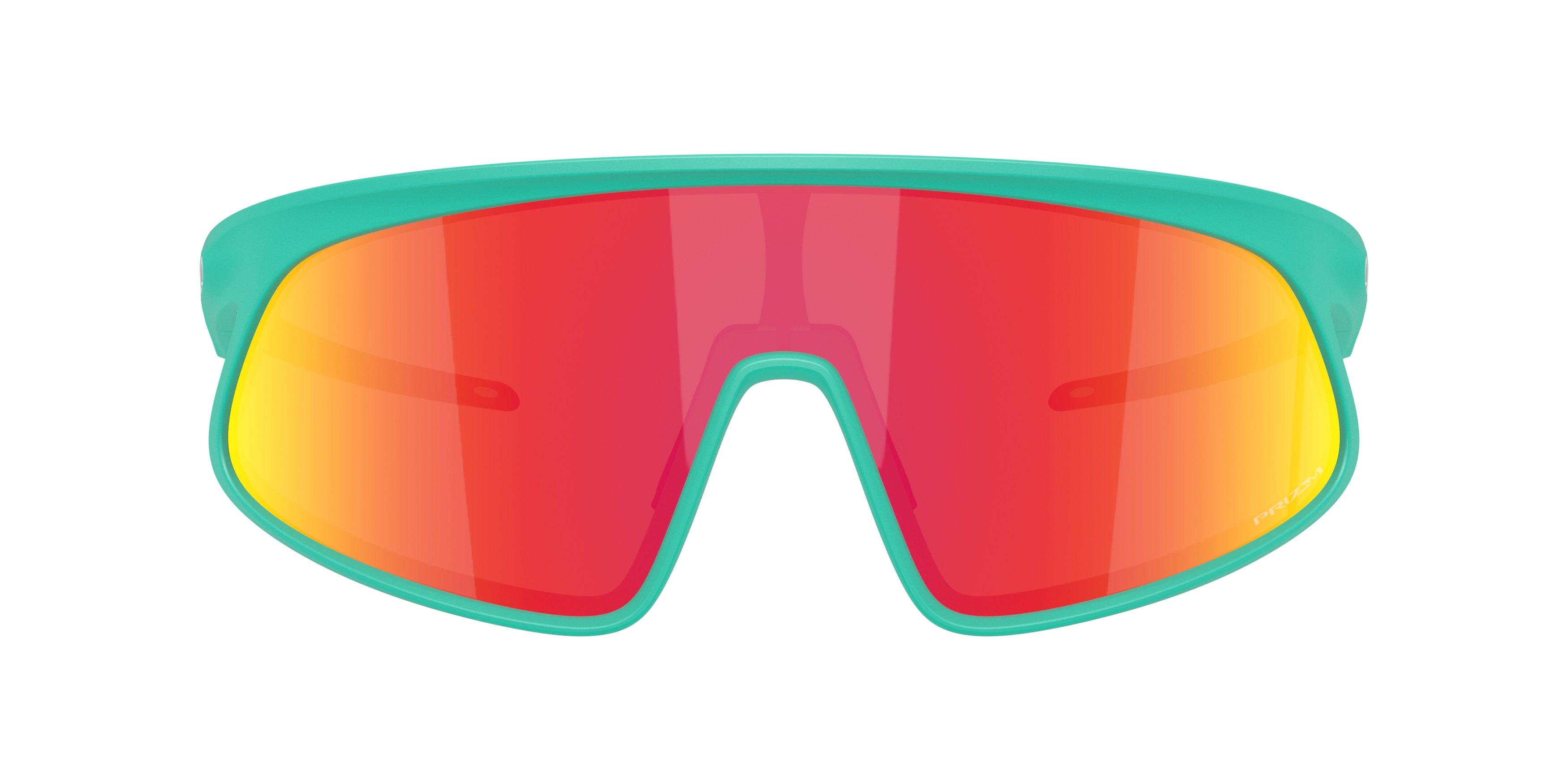 Oakley RSLV Prizm Ruby Sunglasses - Matte Celeste - GREEN/RED Thumbnail View 2