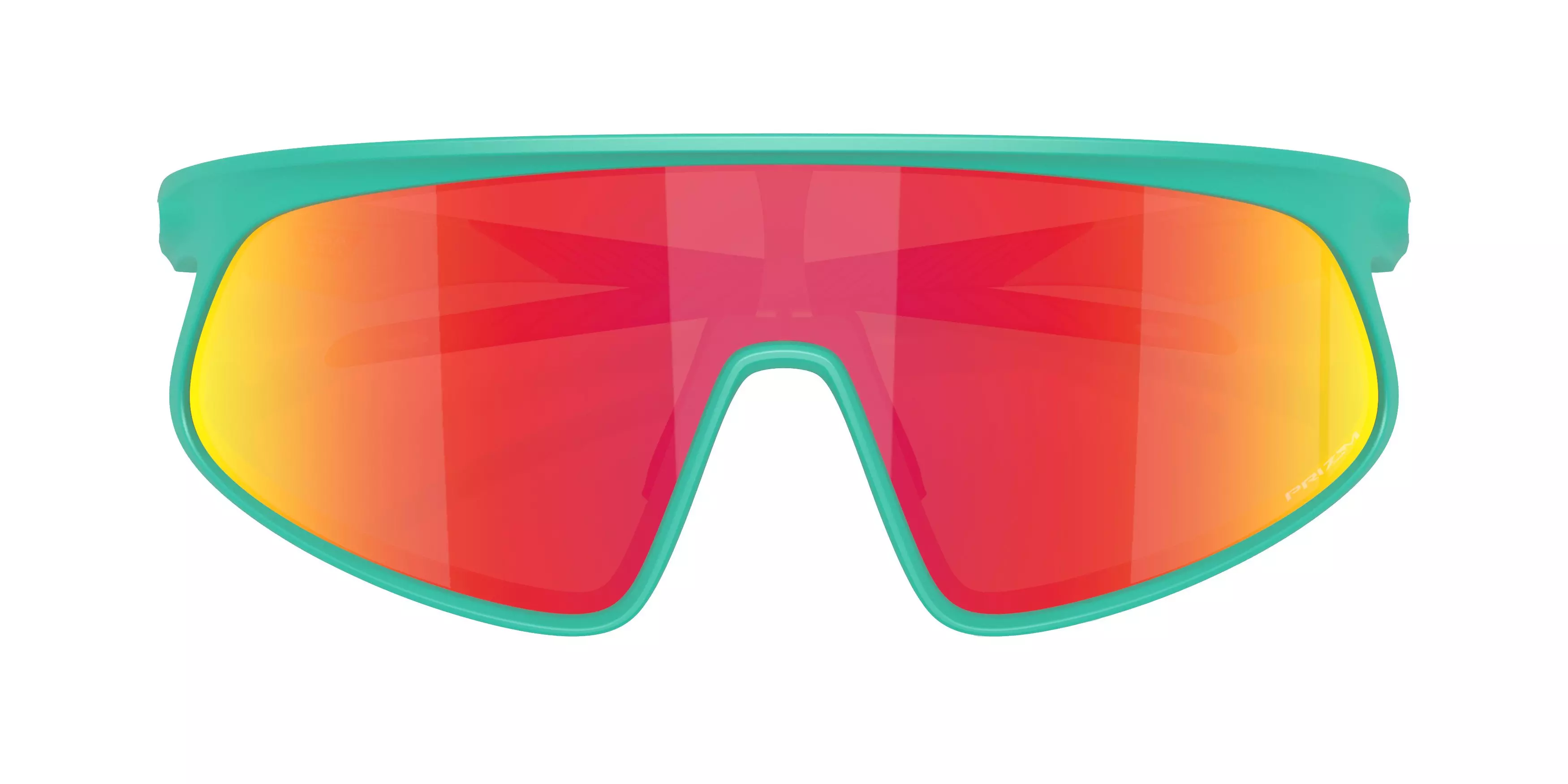 Oakley RSLV Prizm Ruby Sunglasses - Matte Celeste - GREEN/RED