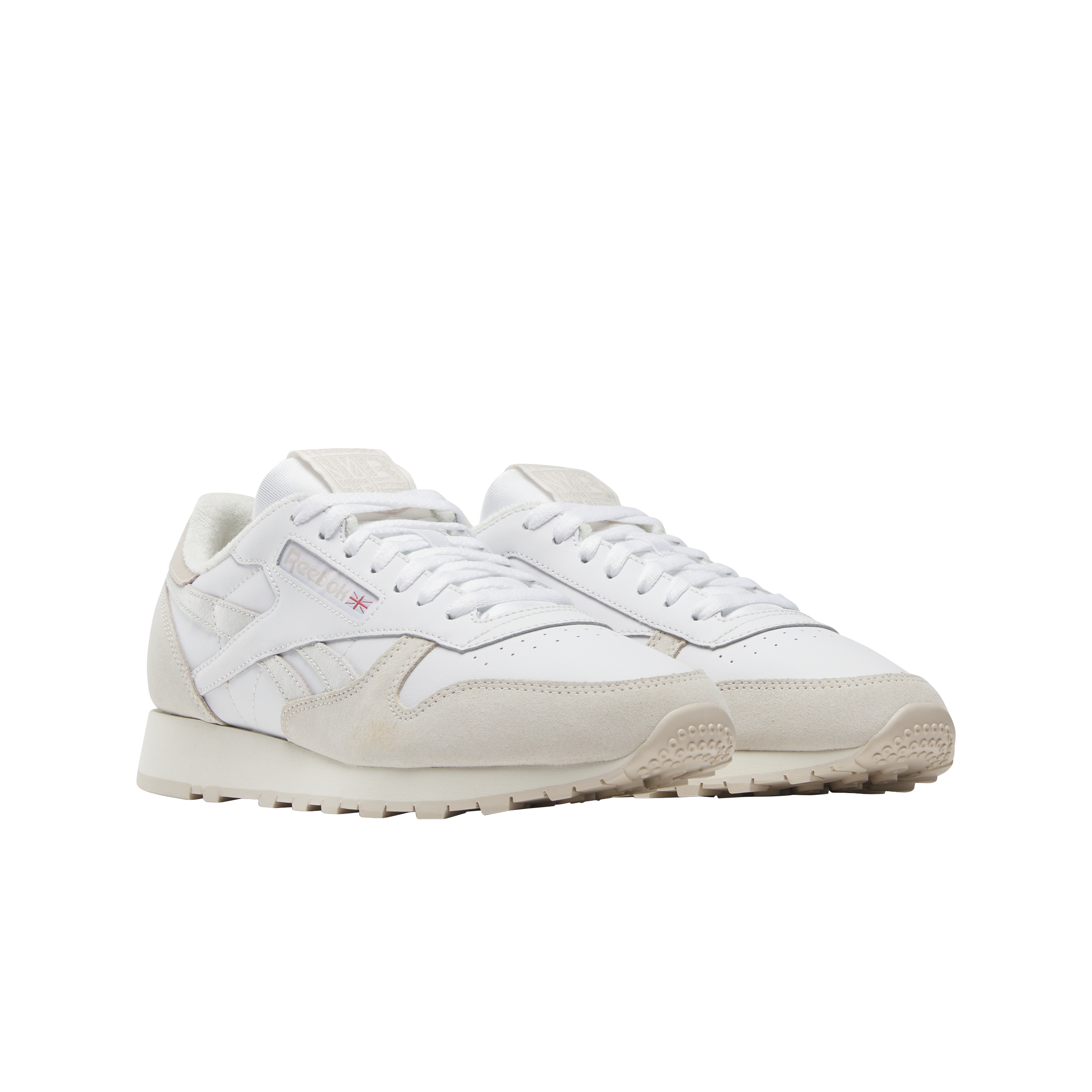 Reebok Classic Leather "White/Chalk/Stucco" Unisex Shoe - WHITE/CHALK/STUCCO Thumbnail View 2