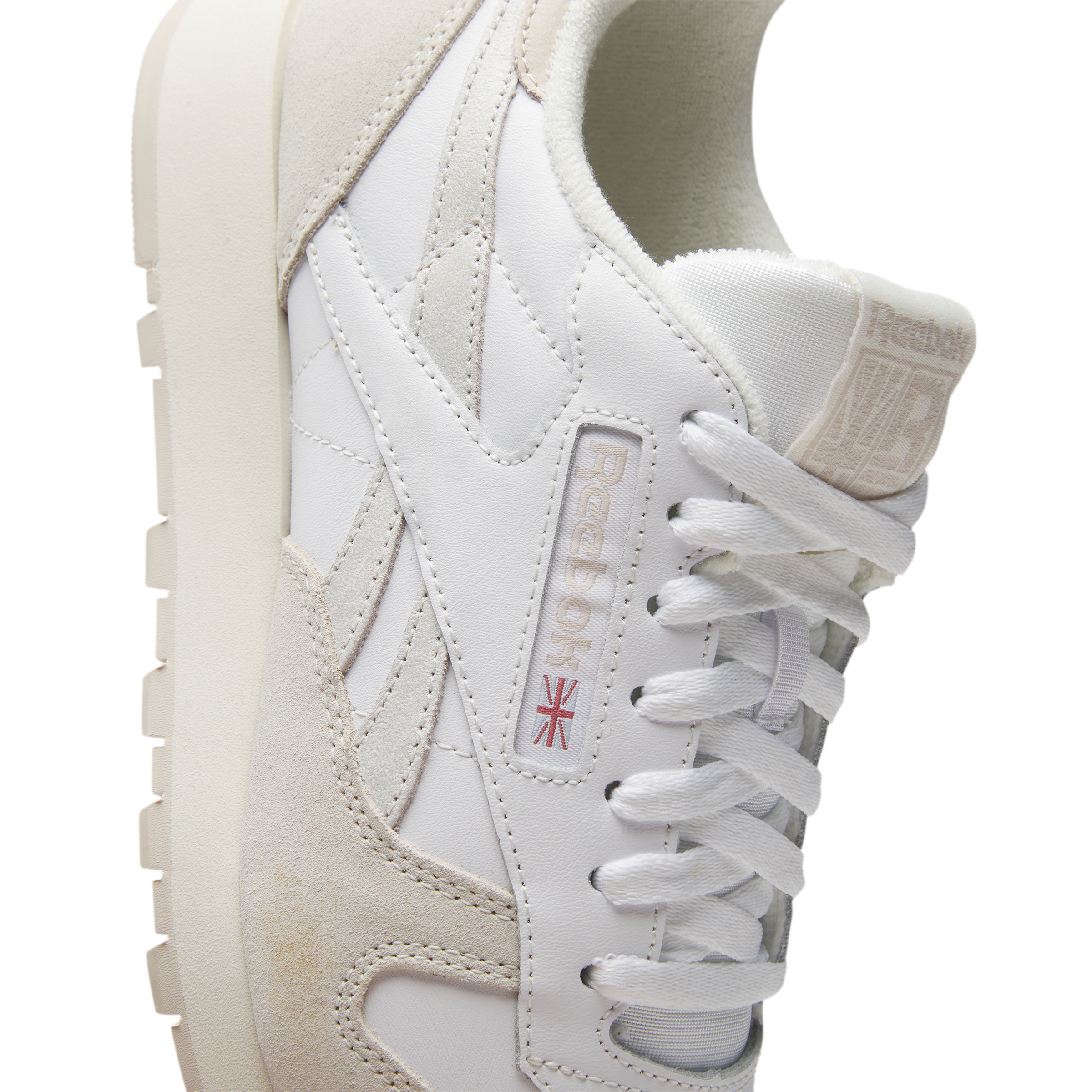 Reebok Classic Leather "White/Chalk/Stucco" Unisex Shoe - WHITE/CHALK/STUCCO Thumbnail View 6