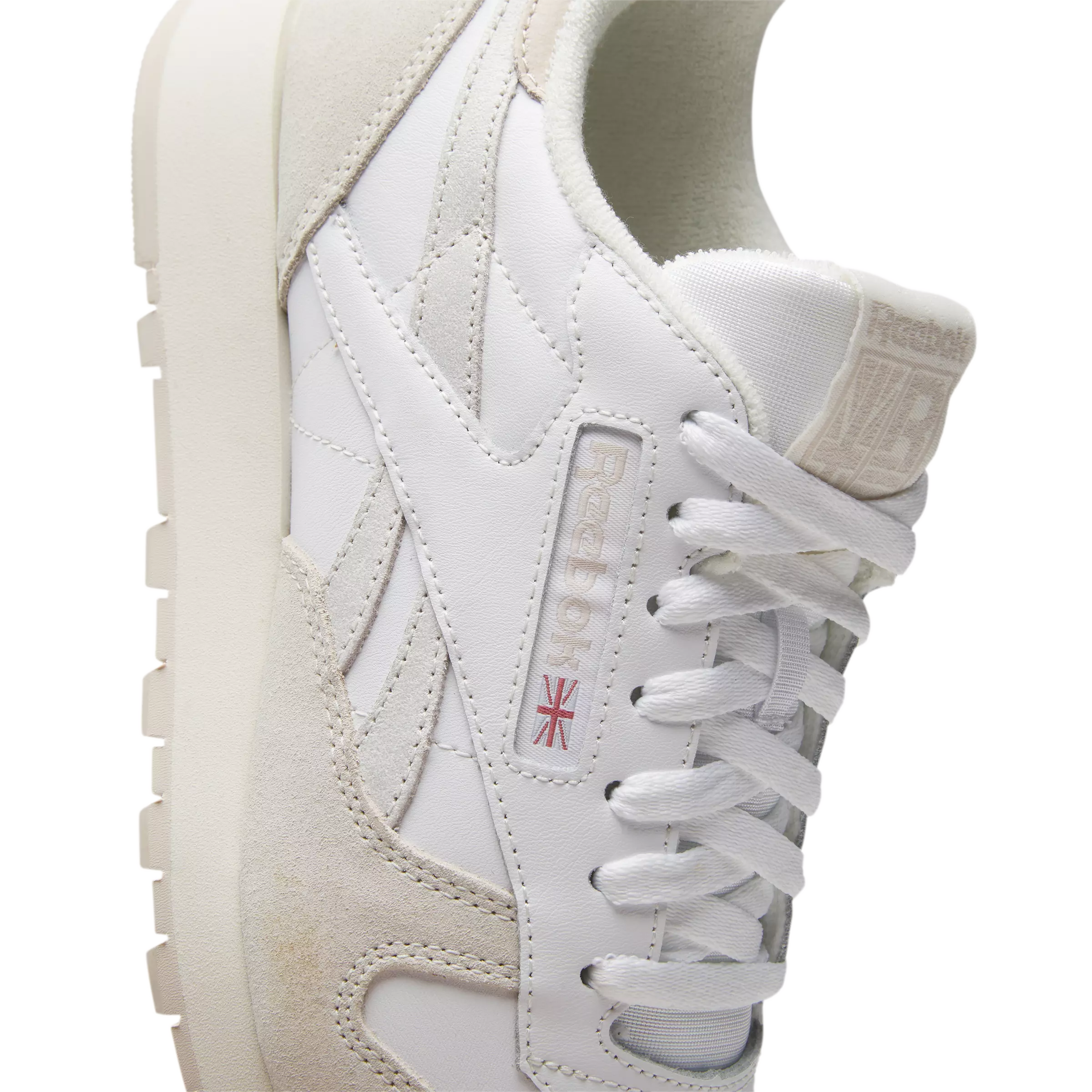 Reebok Classic Leather "White/Chalk/Stucco" Unisex Shoe - WHITE/CHALK/STUCCO