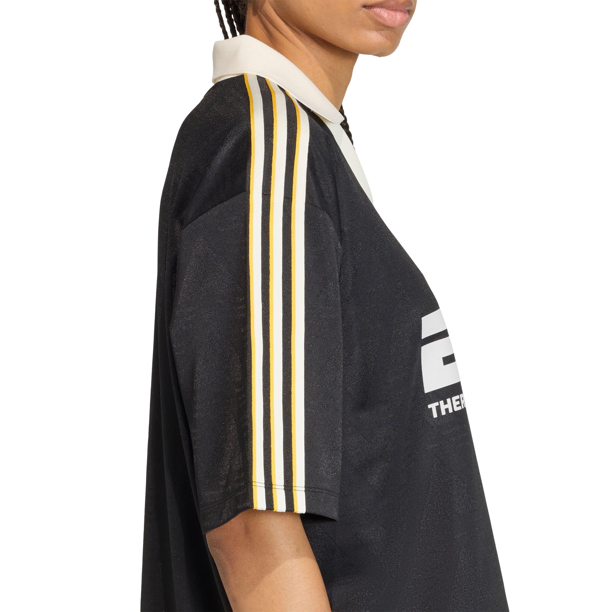 adidas Originals Women's Football Jersey Sponsor - Black - BLACK Thumbnail View 3