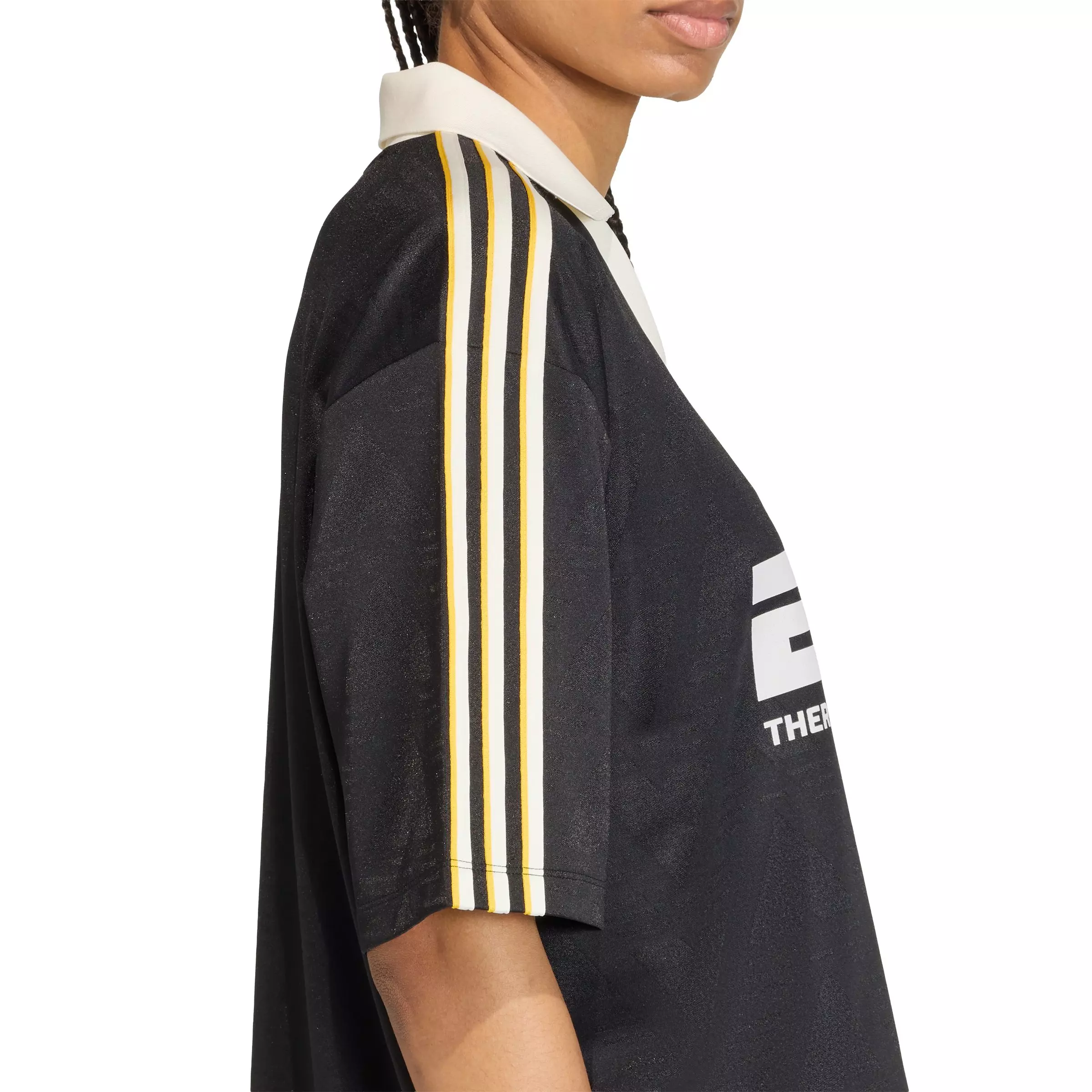 adidas Originals Women's Football Jersey Sponsor - Black - BLACK