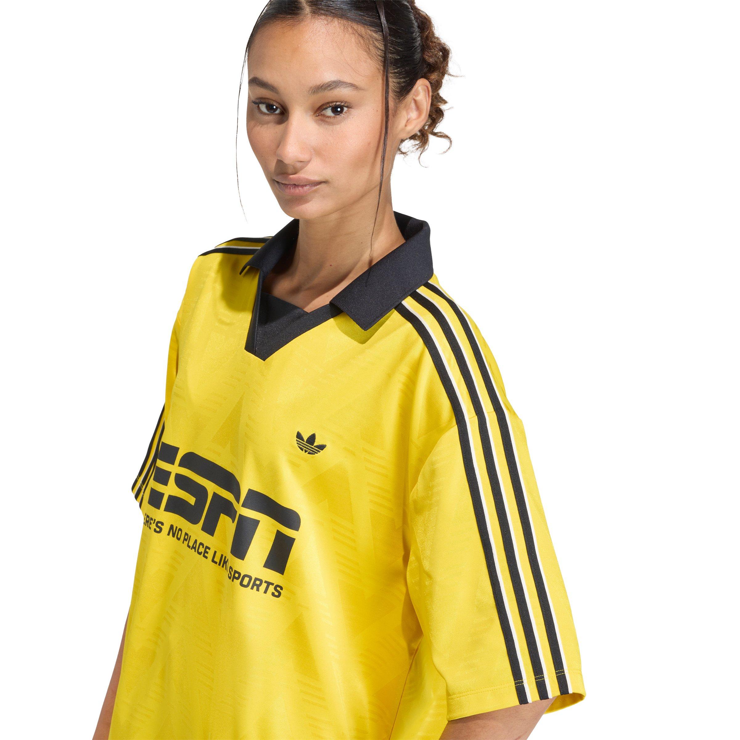 adidas Originals Women's Football Jersey Sponsor - Yellow - YELLOW Thumbnail View 4