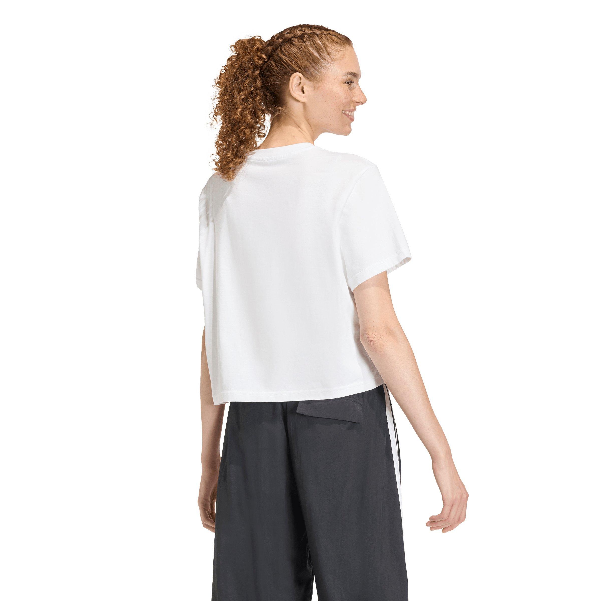 adidas Women's Food Loose Cropped Graphic T-Shirt - White - WHITE Thumbnail View 2