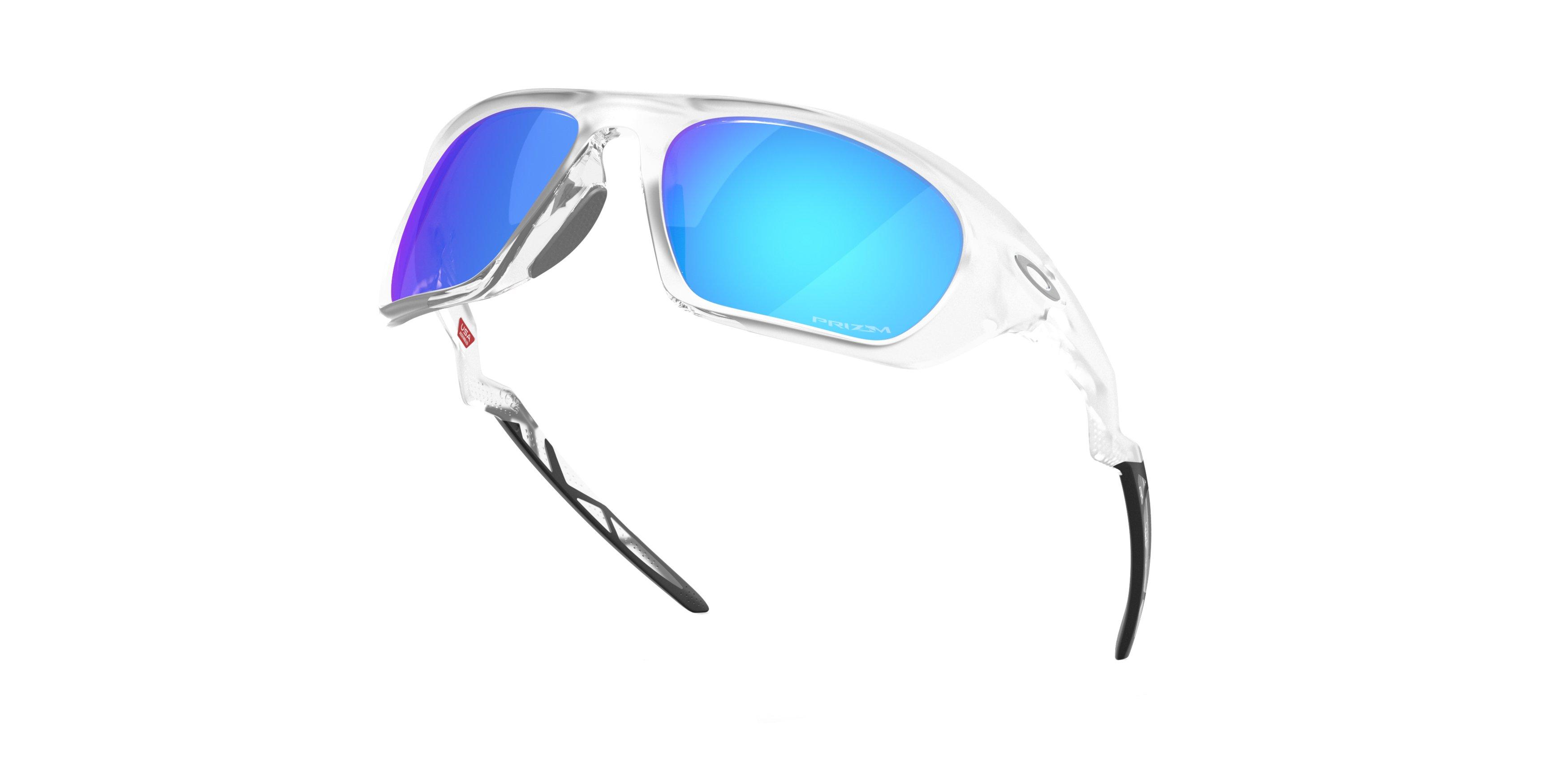 Oakley Lateralis Prizm Sapphire Sunglasses - Matte Clear - CLEAR/BLUE Thumbnail View 7