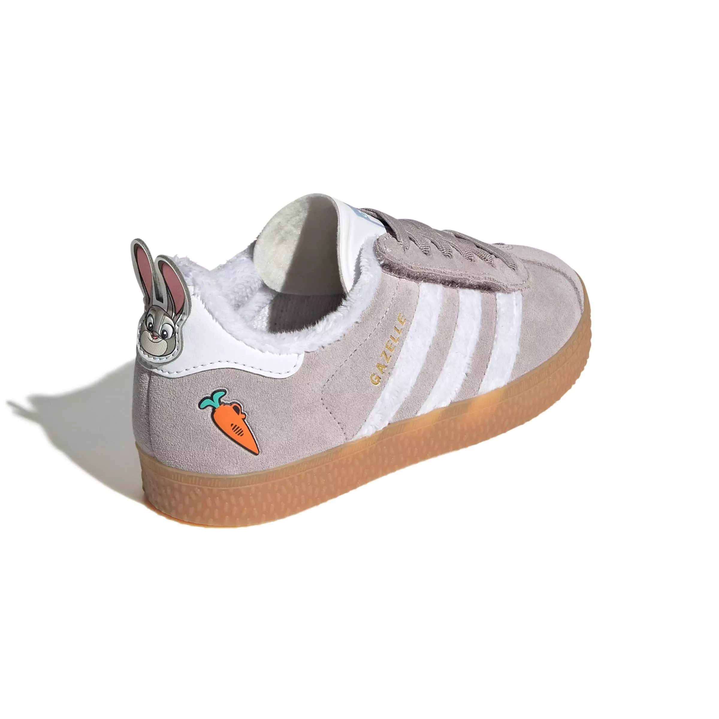 adidas Originals Disney Gazelle Comfort Closure "Ftwr White/Gum 2" Preschool Girls' Shoe - WHITE/GUM