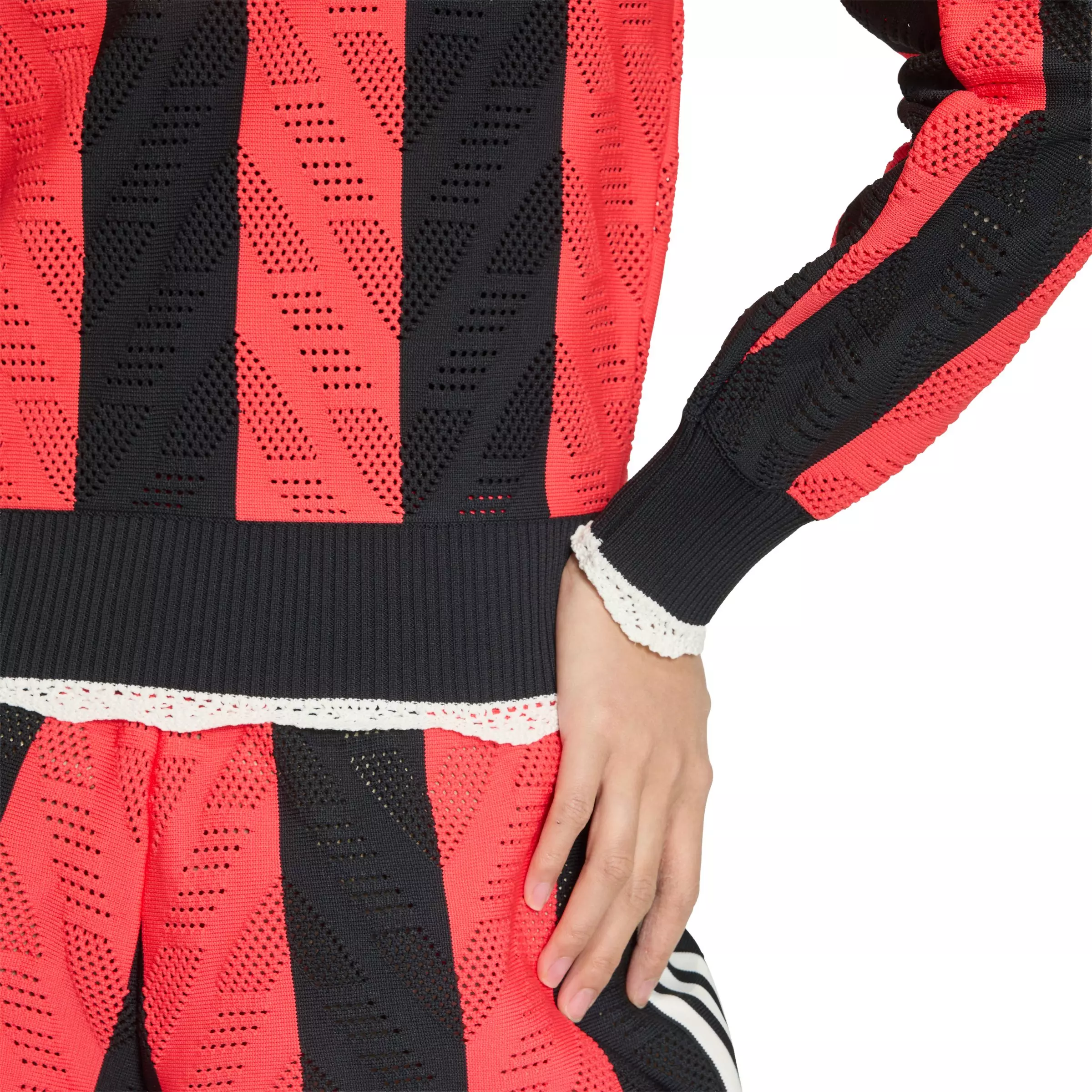 adidas Originals Women's Firebird Track Jacket - Black/Red - BLACK/RED