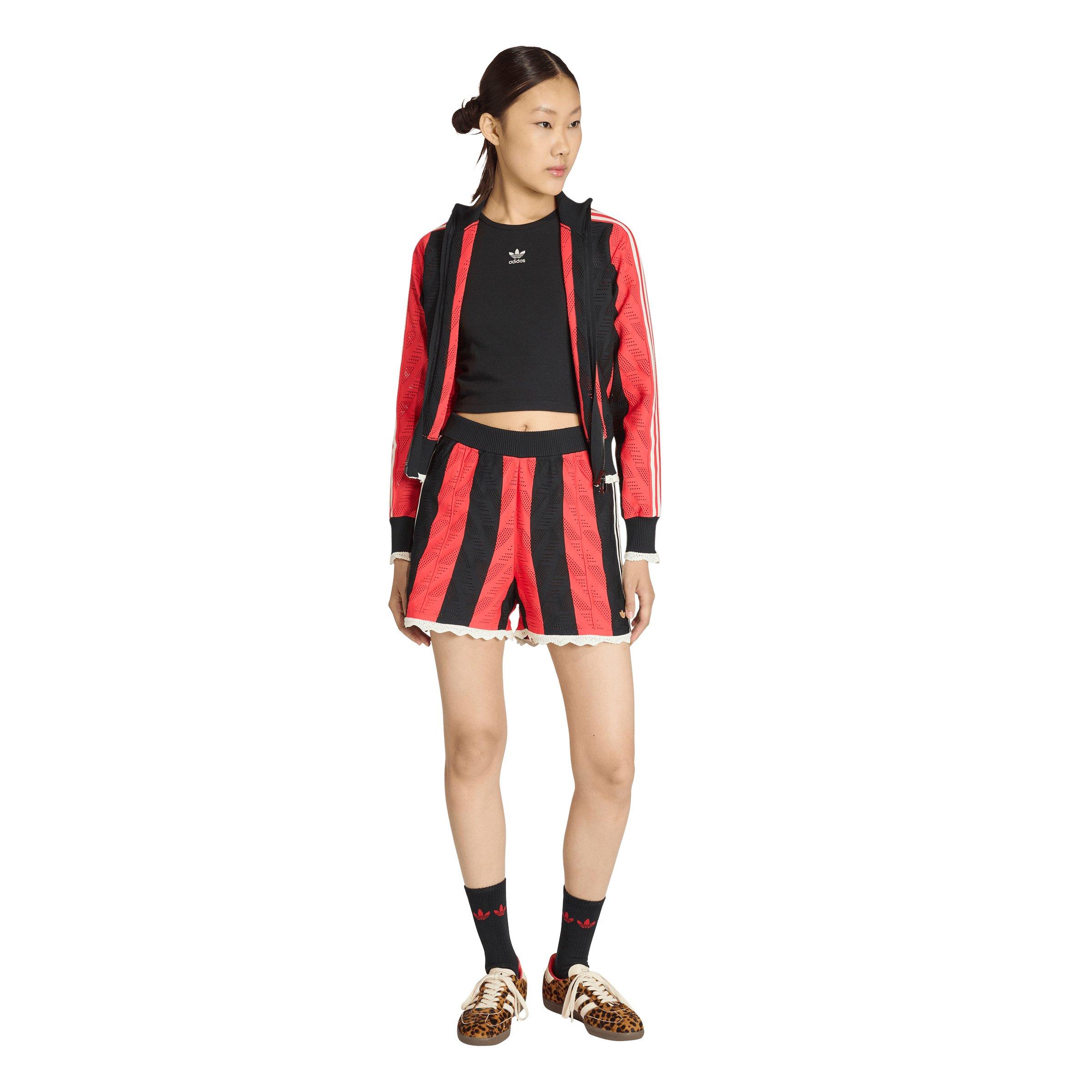 adidas Originals Women's Firebird Track Jacket - Black/Red - BLACK/RED Thumbnail View 5