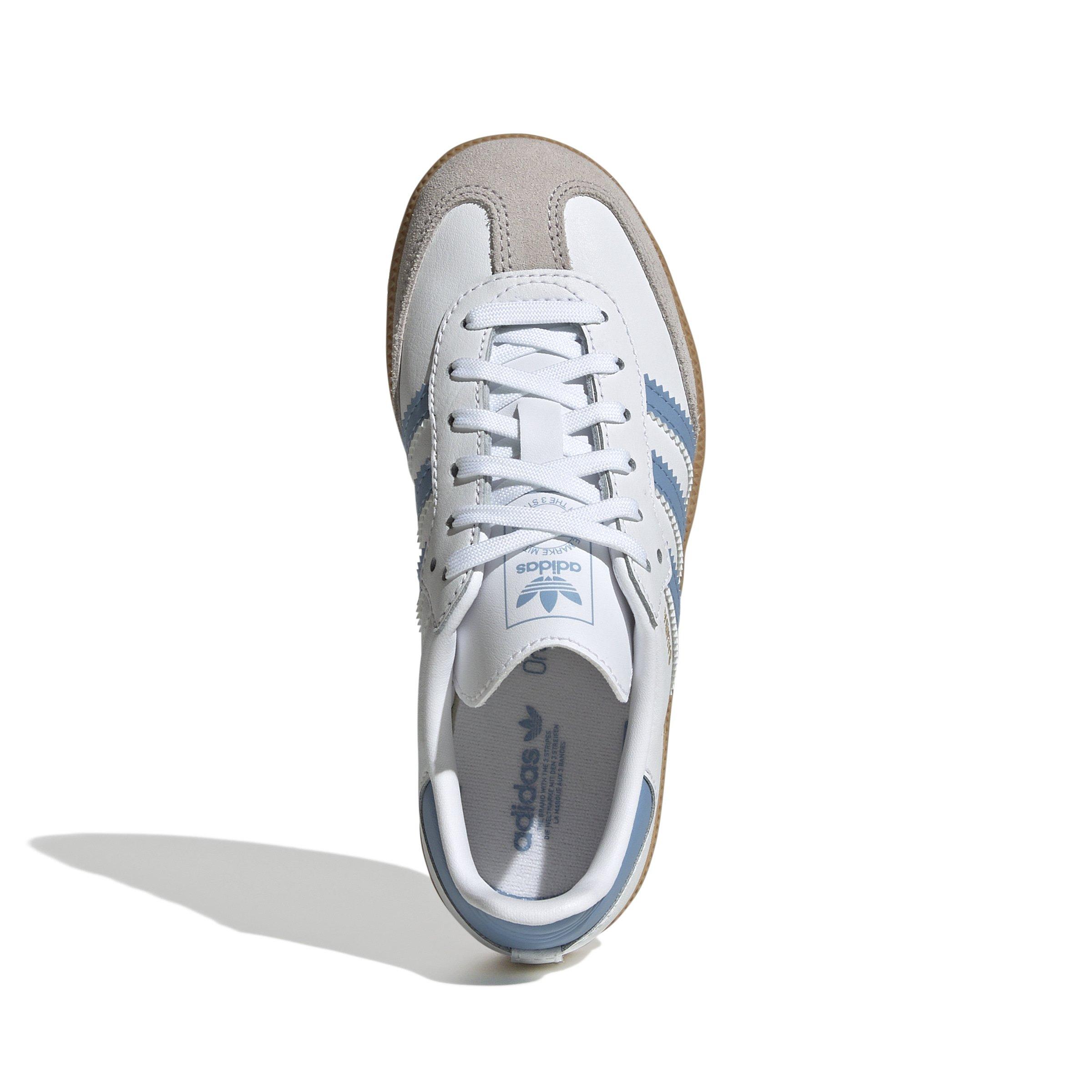 adidas Originals Samba OG Preschool Boys' "Ftwr White/Ash Blue/Gum 3" Shoe
