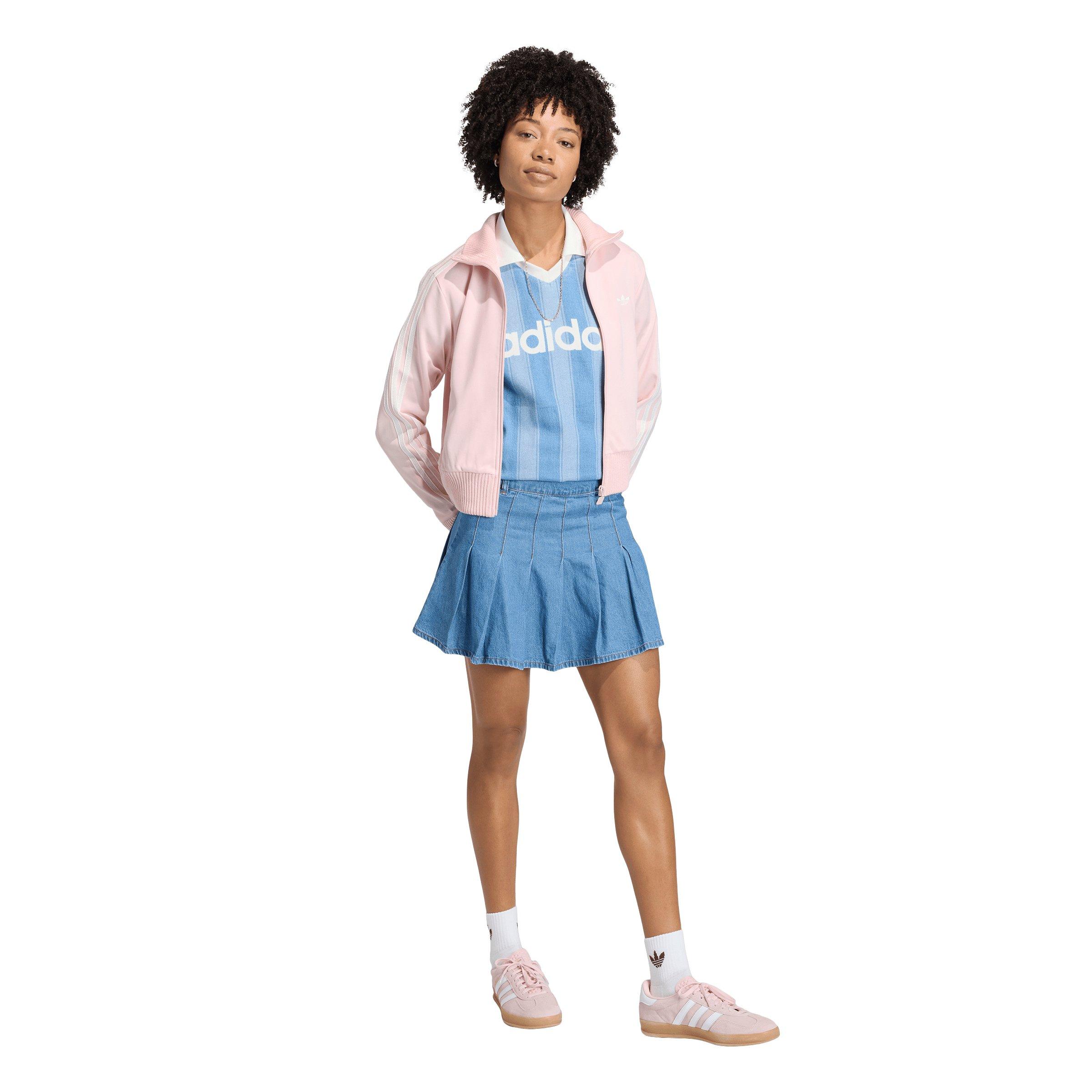 adidas Originals Women's Firebird Knitted Crochet Detail Jacket - Pink - PINK Thumbnail View 5