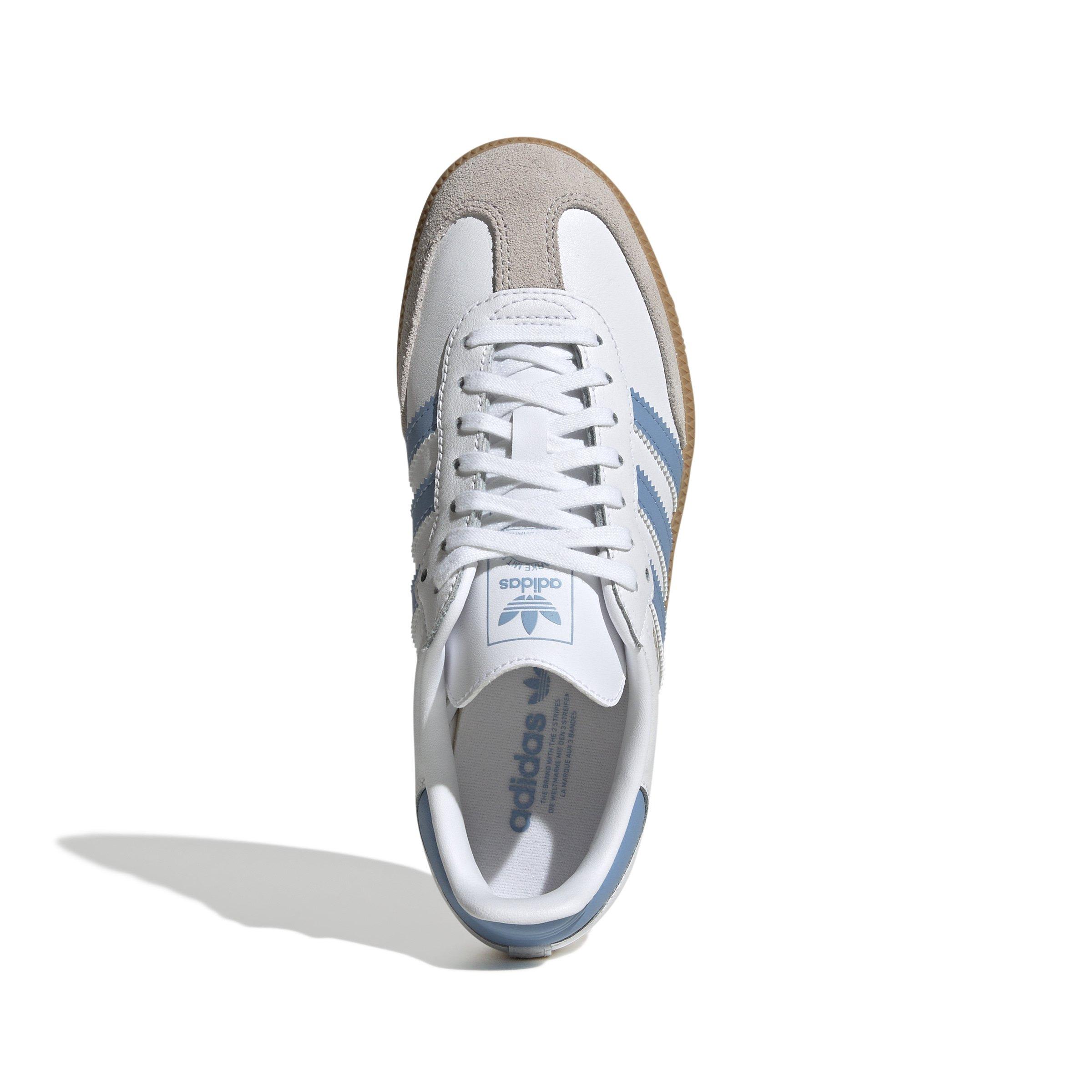 adidas Originals Samba OG Grade School Boys' "Ftwr White/Ash Blue/Gum 3" Shoe