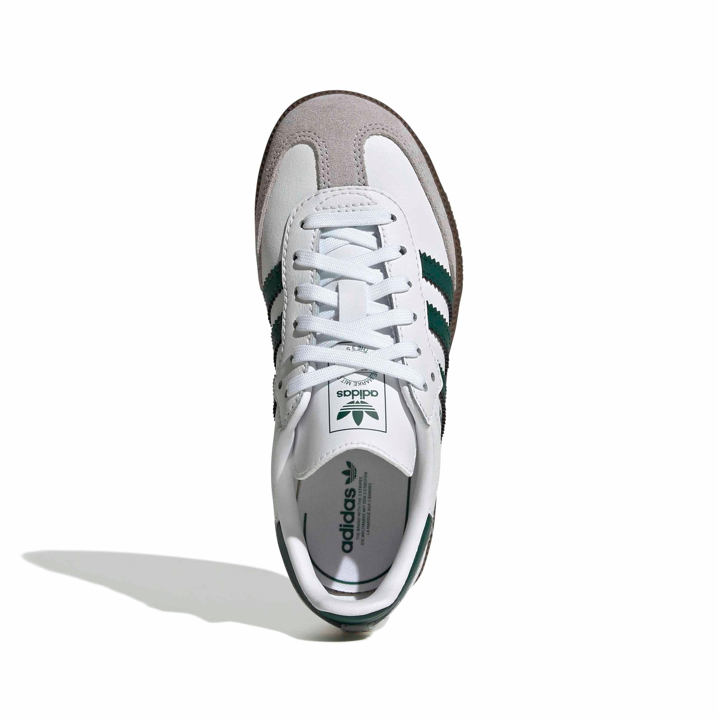adidas Originals Samba OG Preschool Boys' "Ftwr White/Collegiate Green/Gum 5" Shoe
