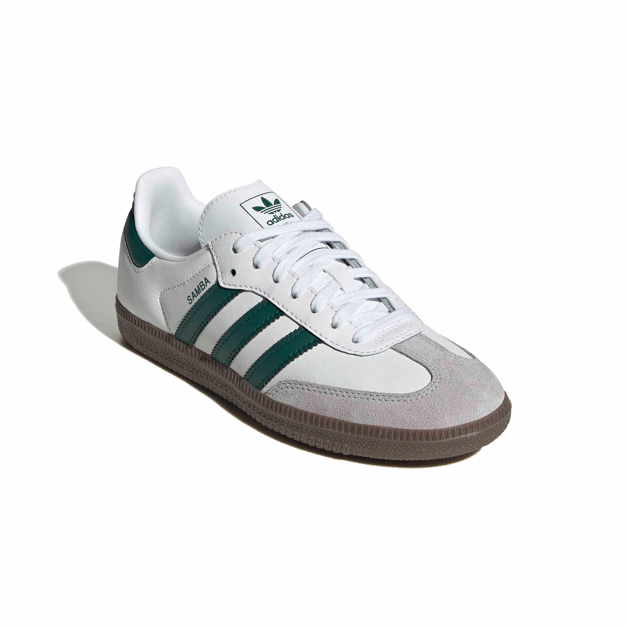 adidas Originals Samba OG Grade School Boys' "Ftwr White/Collegiate Green/Gum 5" Shoe
