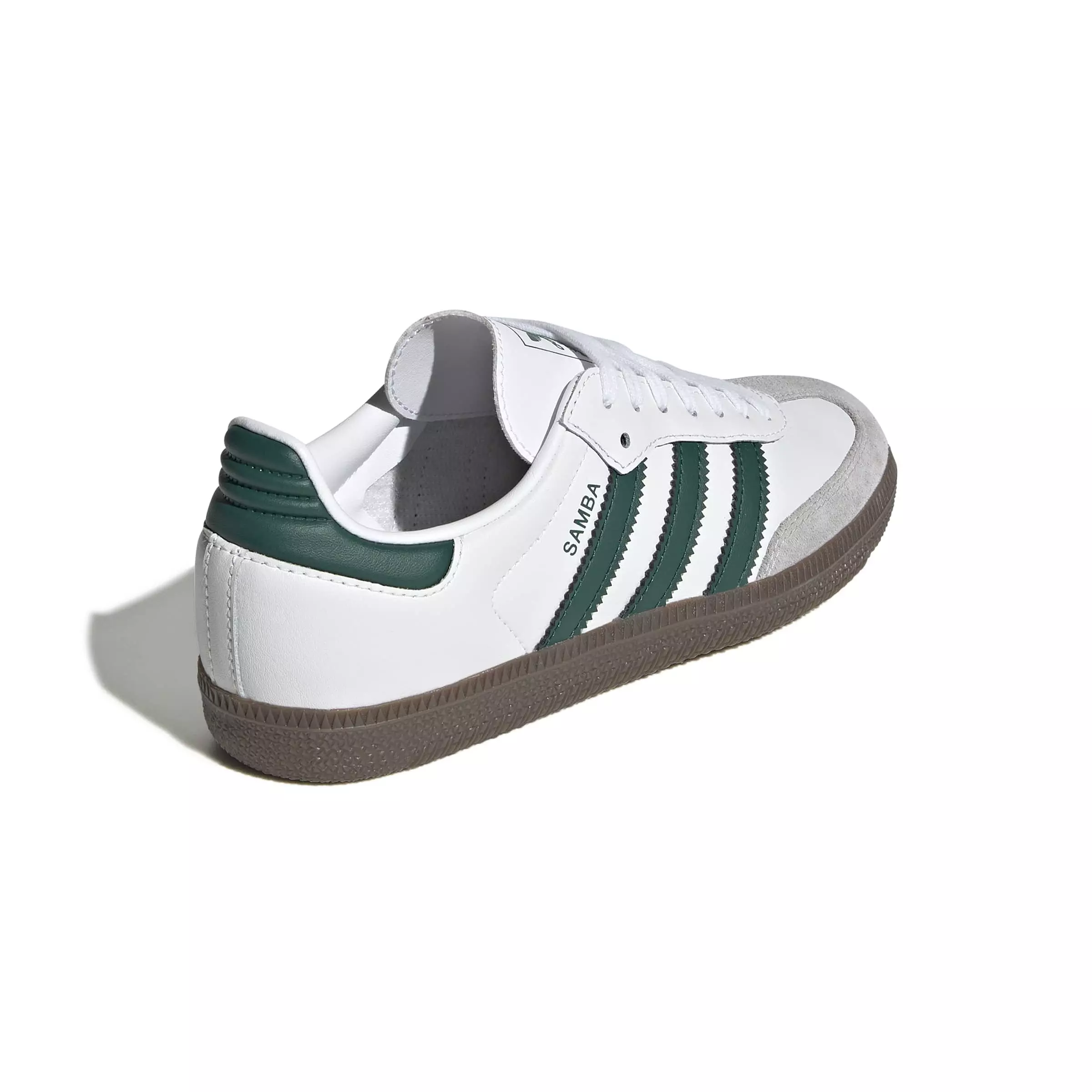 adidas Originals Samba OG "Ftwr White/Collegiate Green/Gum 5" Grade School Boys' Shoe - WHITE/GREEN/GUM