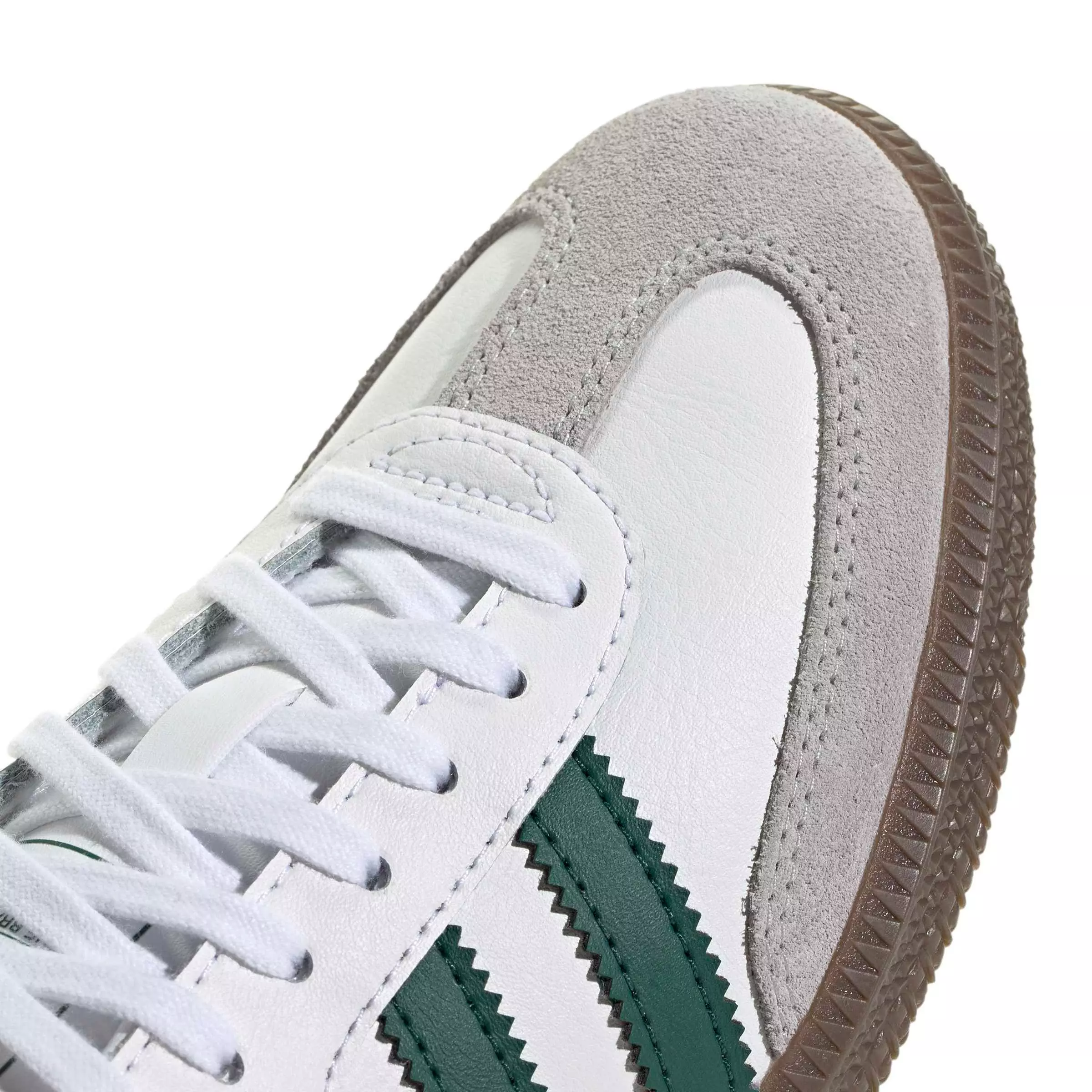 adidas Originals Samba OG "Ftwr White/Collegiate Green/Gum 5" Grade School Boys' Shoe - WHITE/GREEN/GUM