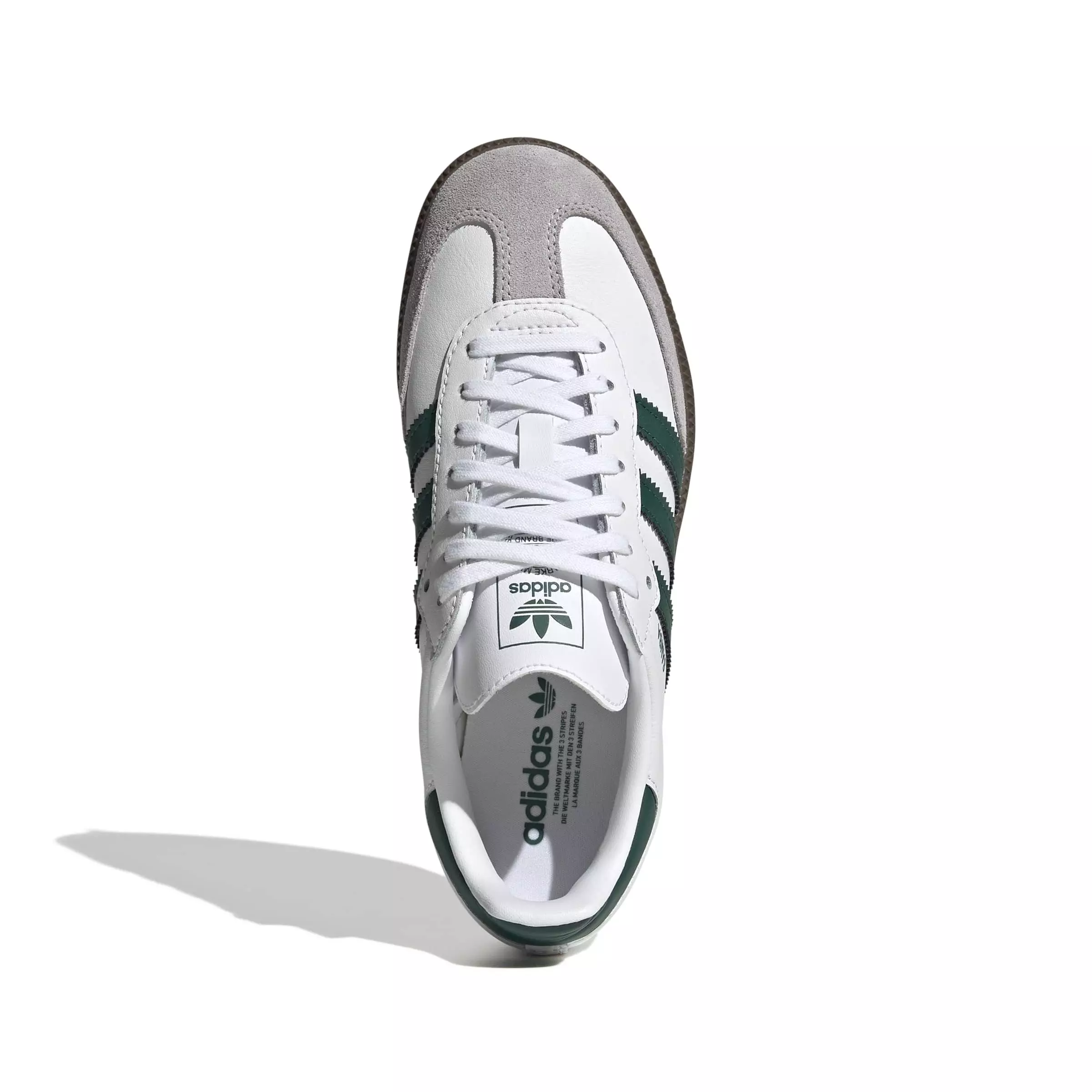 adidas Originals Samba OG "Ftwr White/Collegiate Green/Gum 5" Grade School Boys' Shoe - WHITE/GREEN/GUM