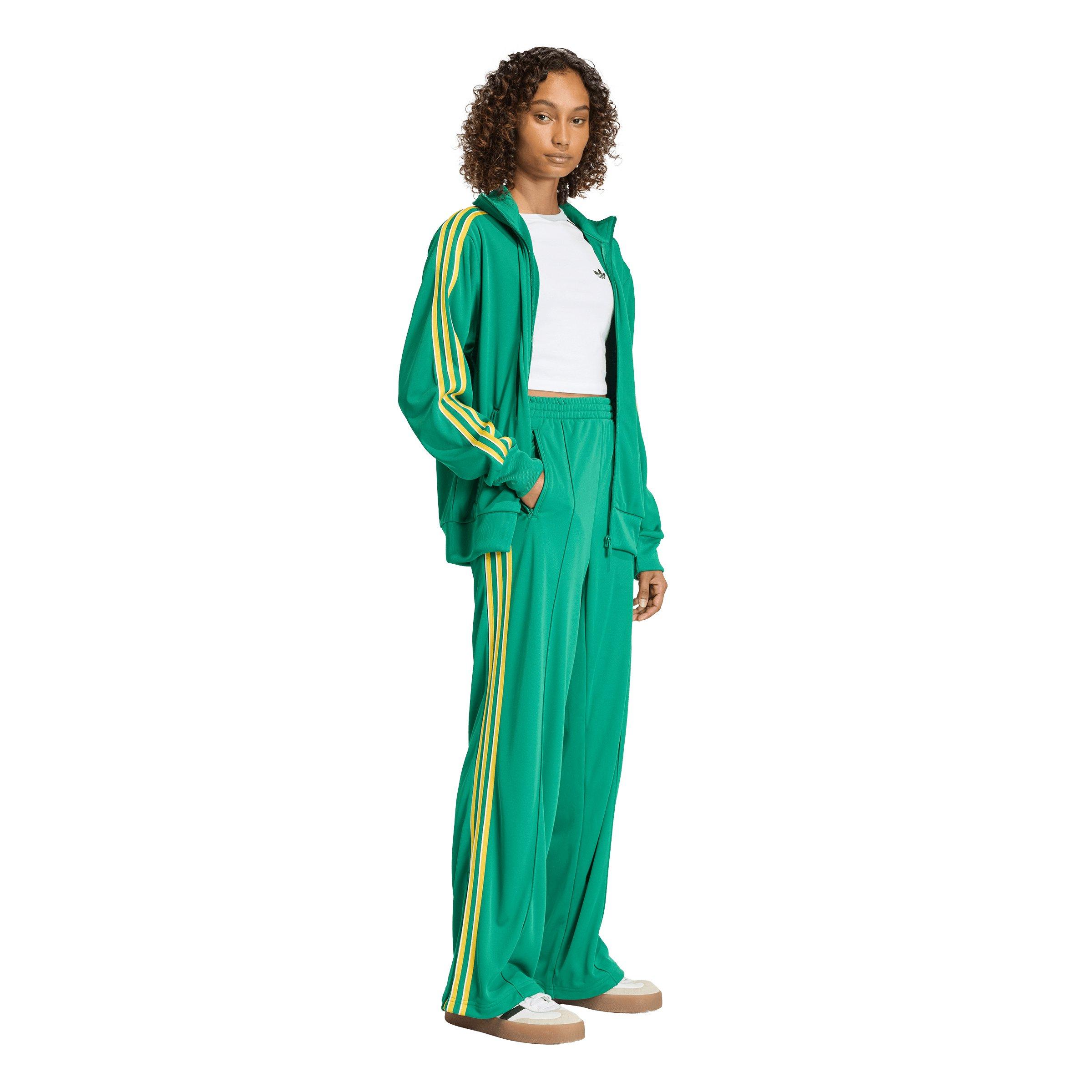 adidas Originals Women's Firebird Loose Track Jacket - Green/Yellow - GREEN/YELLOW Thumbnail View 5
