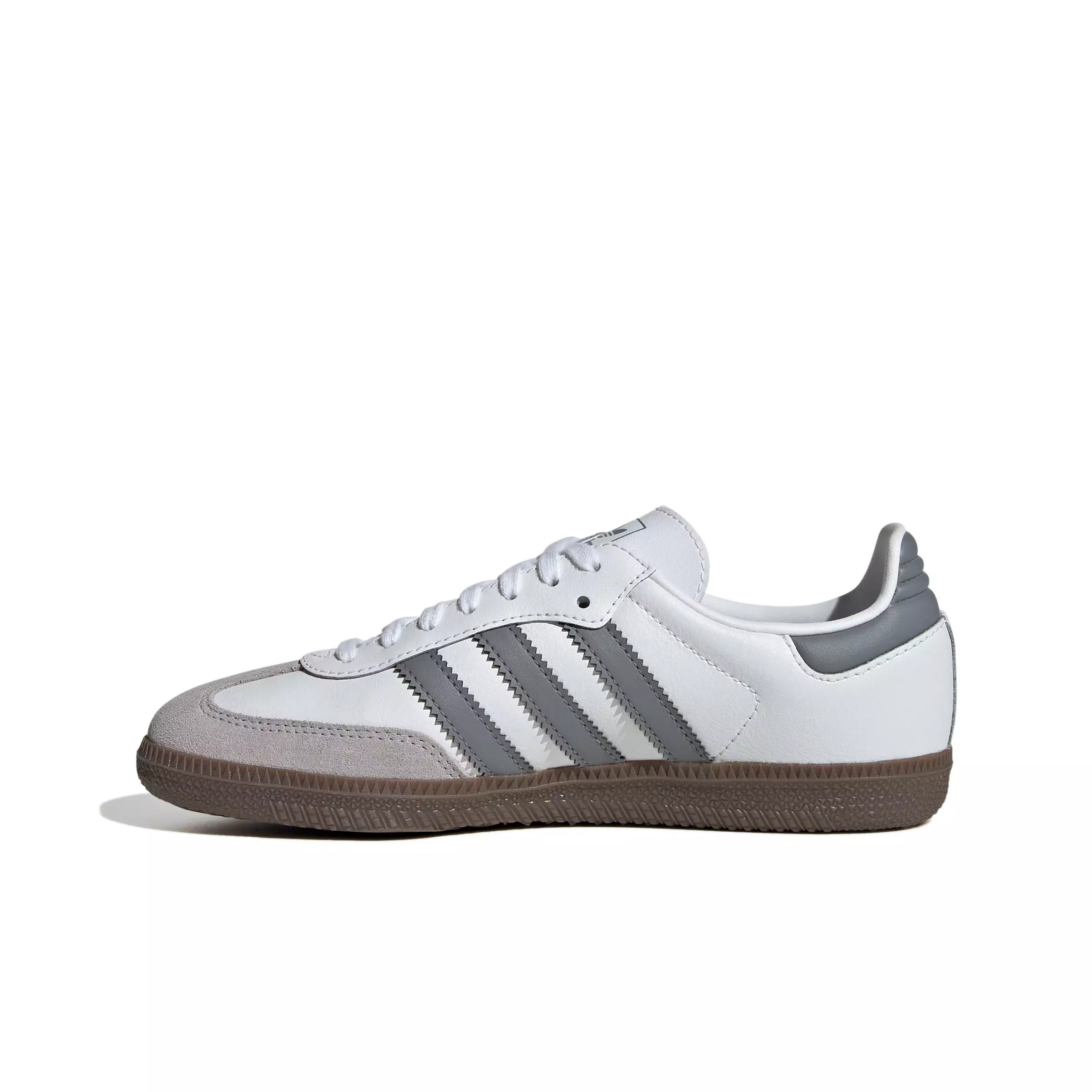 adidas Originals Samba OG "Ftwr White/Grey/Gum 5" Grade School Boys' Shoe - WHITE/GREY/GUM