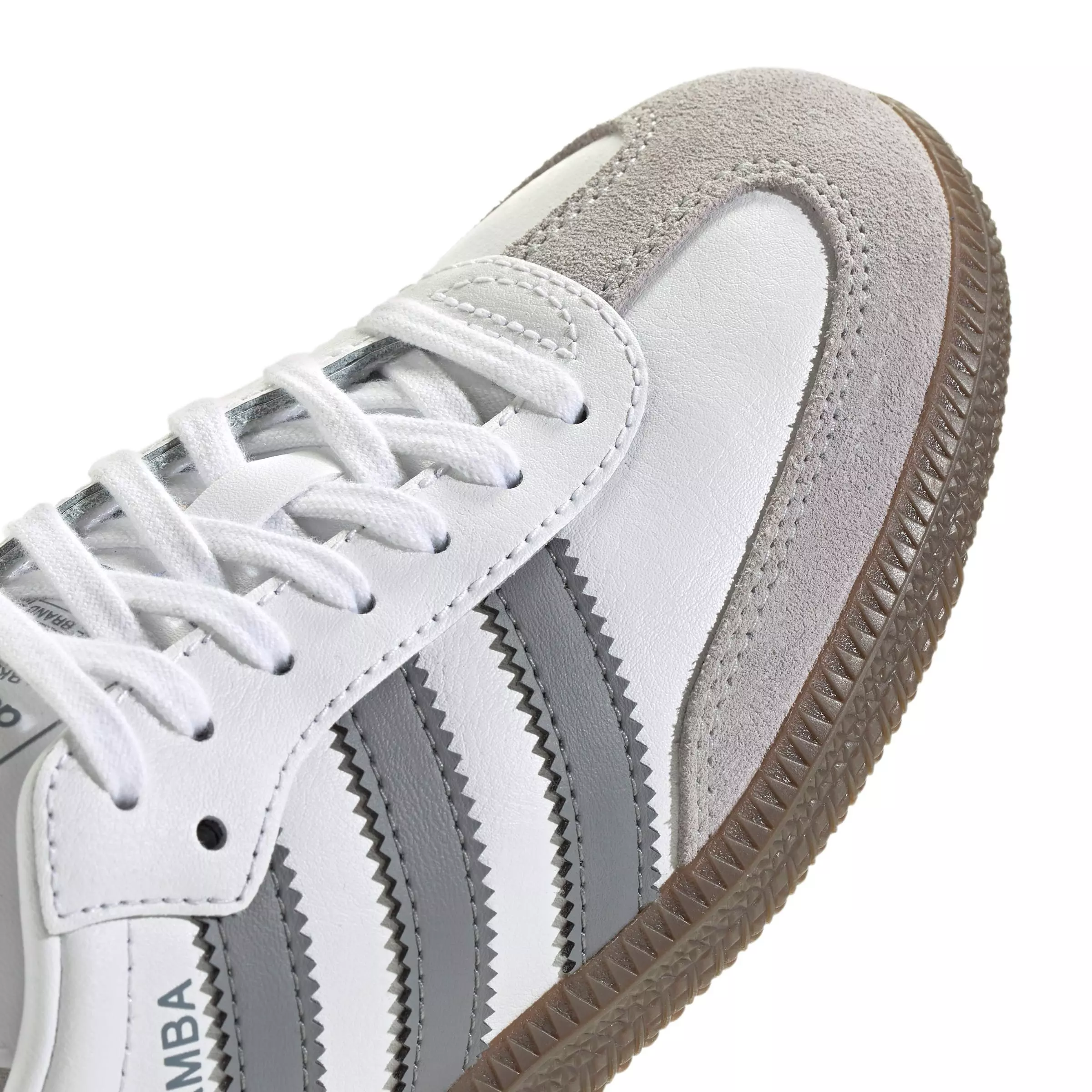 adidas Originals Samba OG "Ftwr White/Grey/Gum 5" Grade School Boys' Shoe - WHITE/GREY/GUM