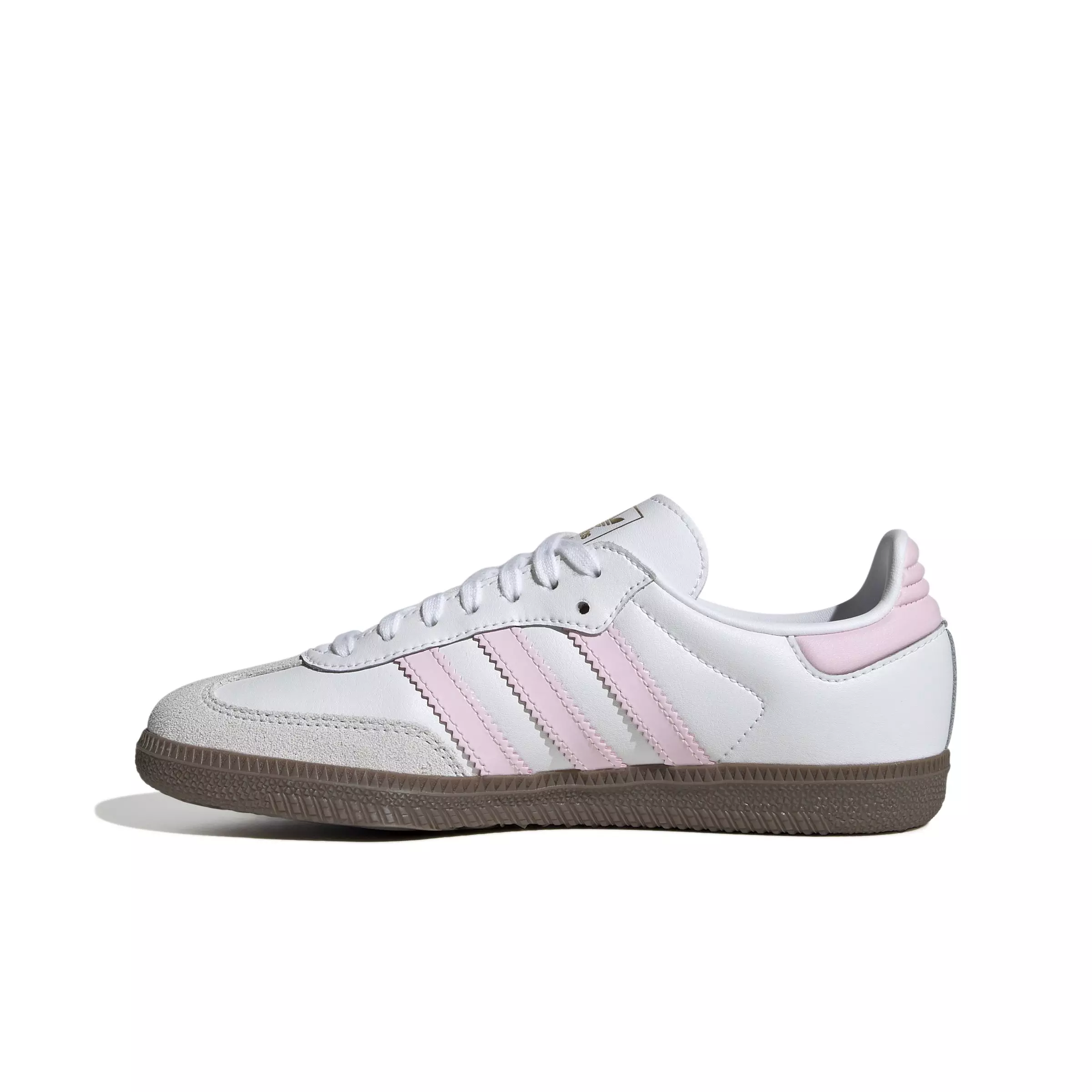 adidas Originals Samba OG "Ftwr White/Clear Pink/Gum 5" Grade School Girls' Shoe - WHITE/PINK/GUM