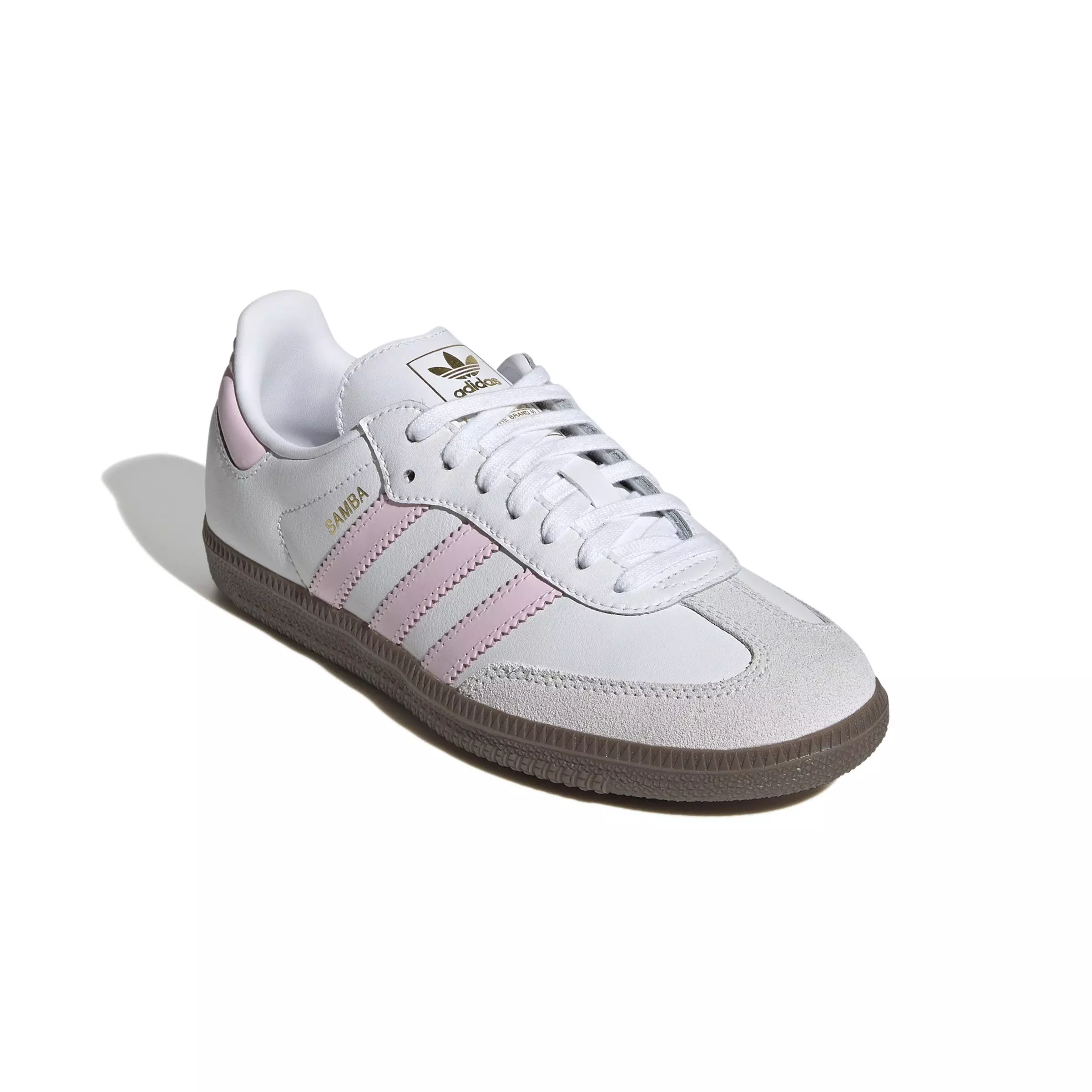 adidas Originals Samba OG "Ftwr White/Clear Pink/Gum 5" Grade School Girls' Shoe - WHITE/PINK/GUM